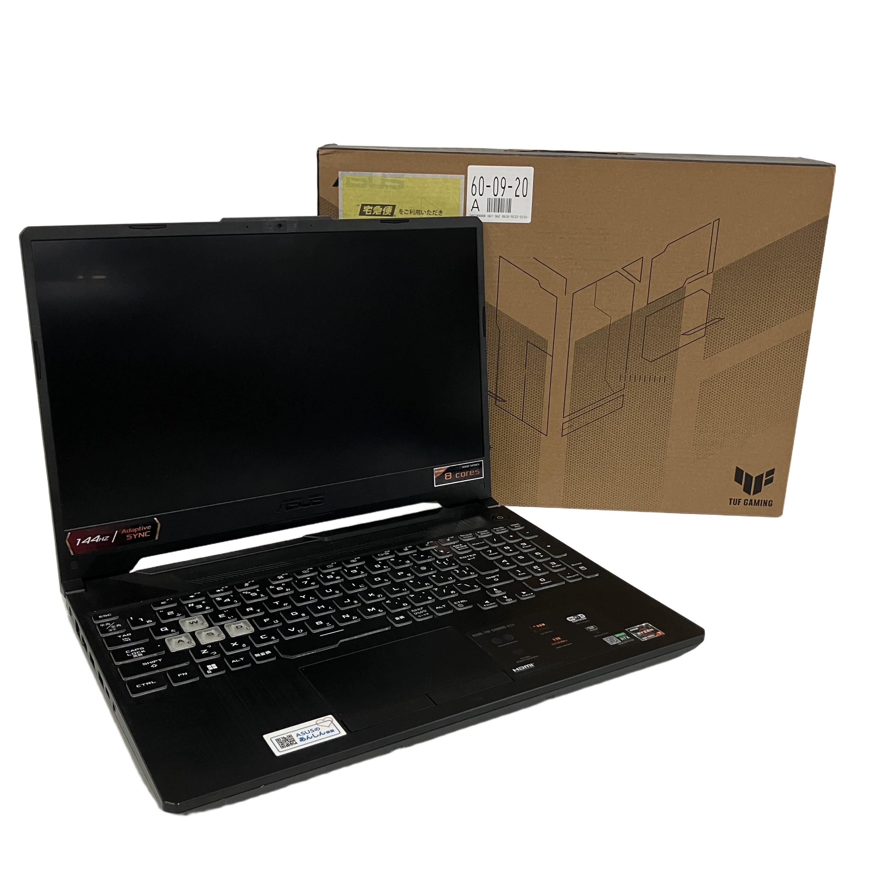ASUS TUF Gaming A15 FA506QM Ryzen7 5800H RTX3060 メモリ32GB SSD512GB win11home ゲーミング ノートPC 15.6インチ 中古