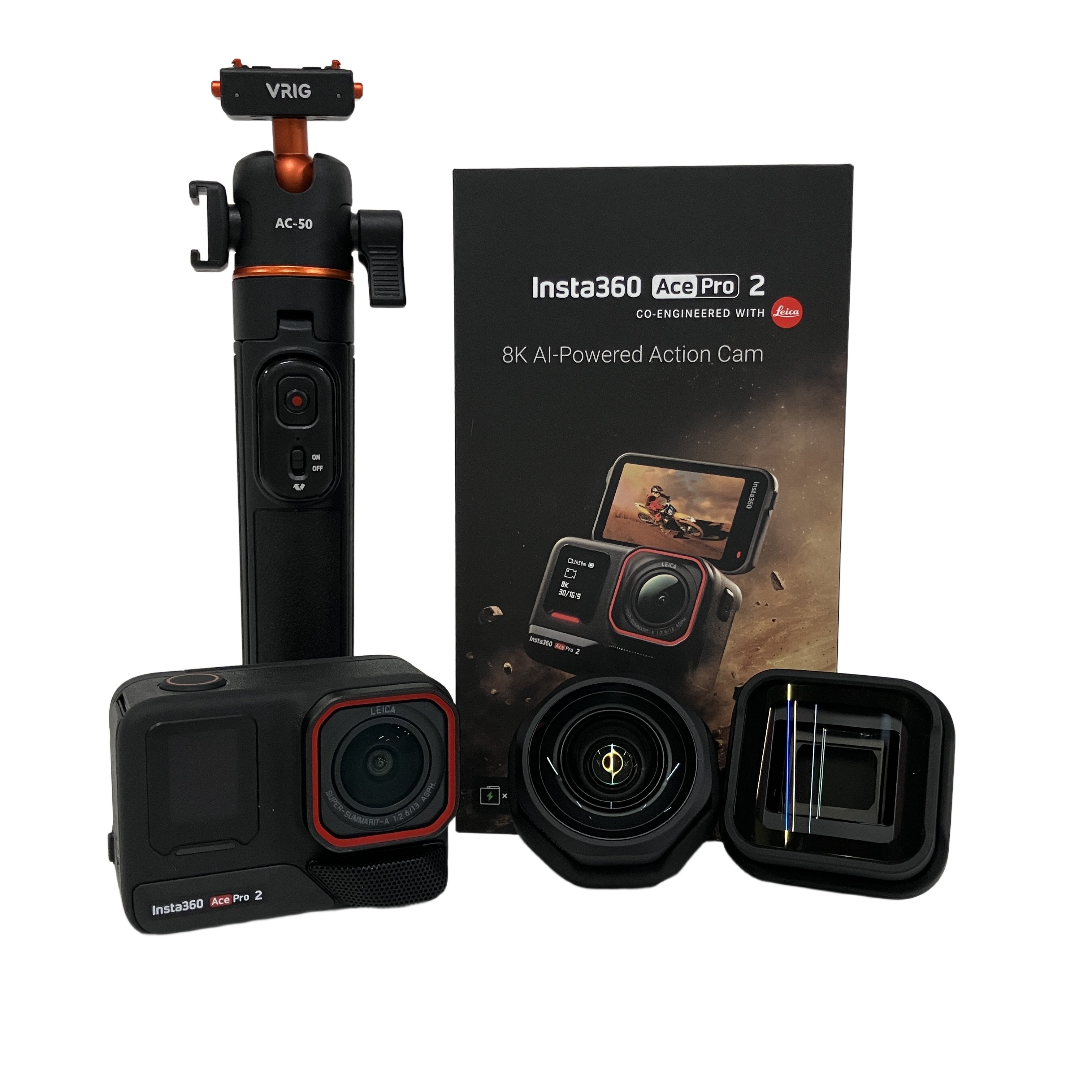 Insta360 Ace Pro 2 CINSBBGA 8K AI-Powered Action Cam カメラ 三脚 アクセサリーセット 中古 美品