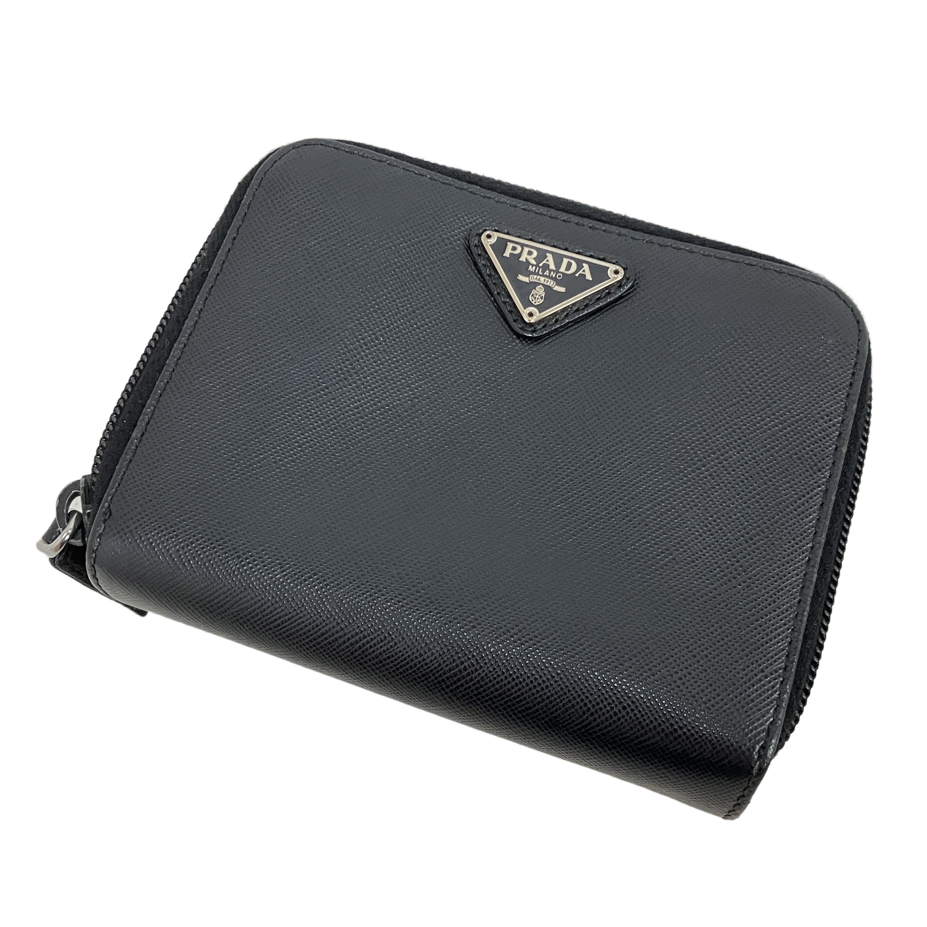 PRADA 2つ折 財布 三角ロゴプレート 中古