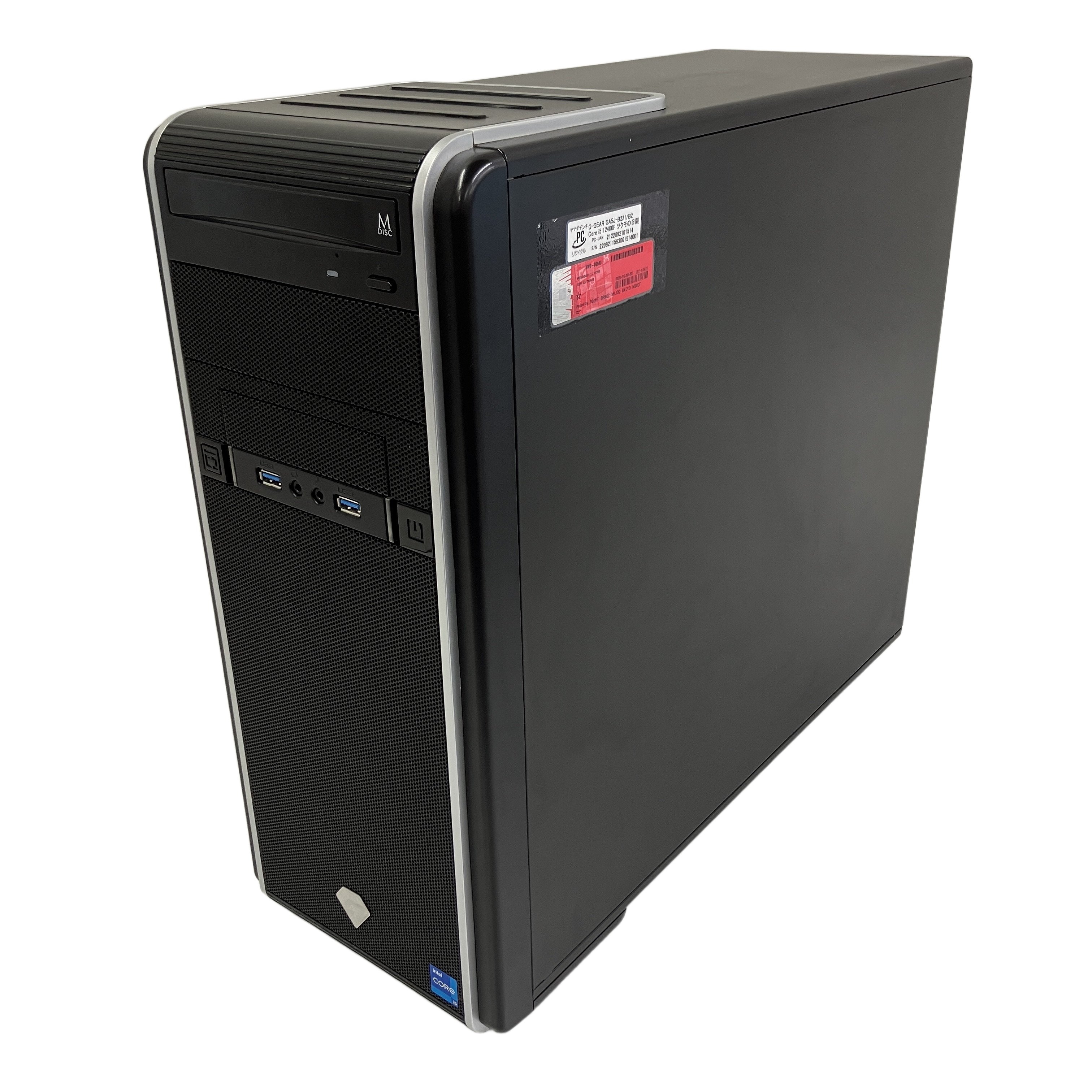 TSUKUMO G-GEAR GA5J-B221/B2 デスクトップ PC 32GB SSD 1TB GeForce RTX 3070 8GB Core i5 12400F Windows 11 Home 中古