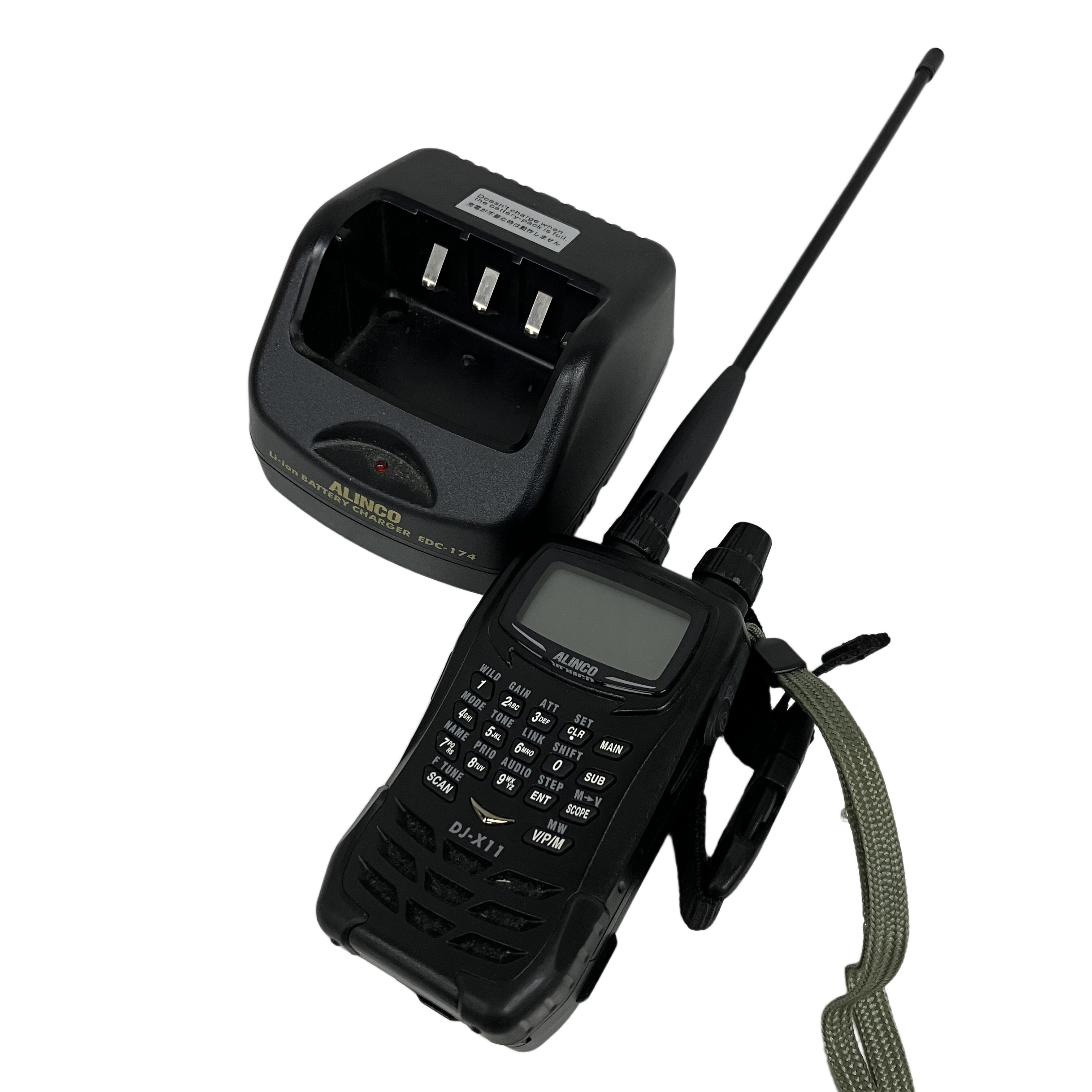 ALINCO アルインコ DJ-X11 ハンディ レシーバー 受信機 EDC-174 チャージャースタンド付き 無線機 中古