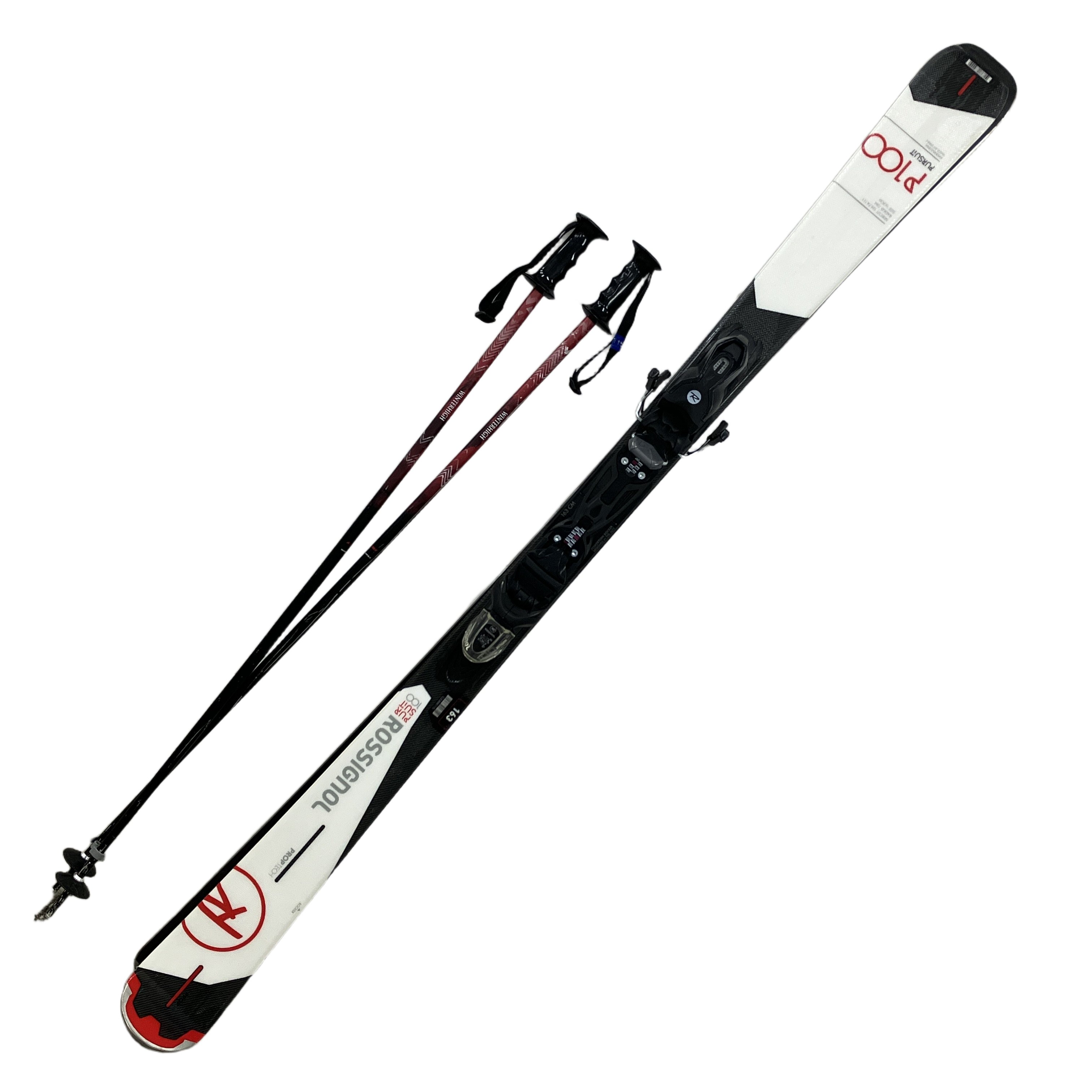 ROSSIGNOL PURSUIT 100 ロシニョール スキー板 163 ビンディング付き スキー用品 中古