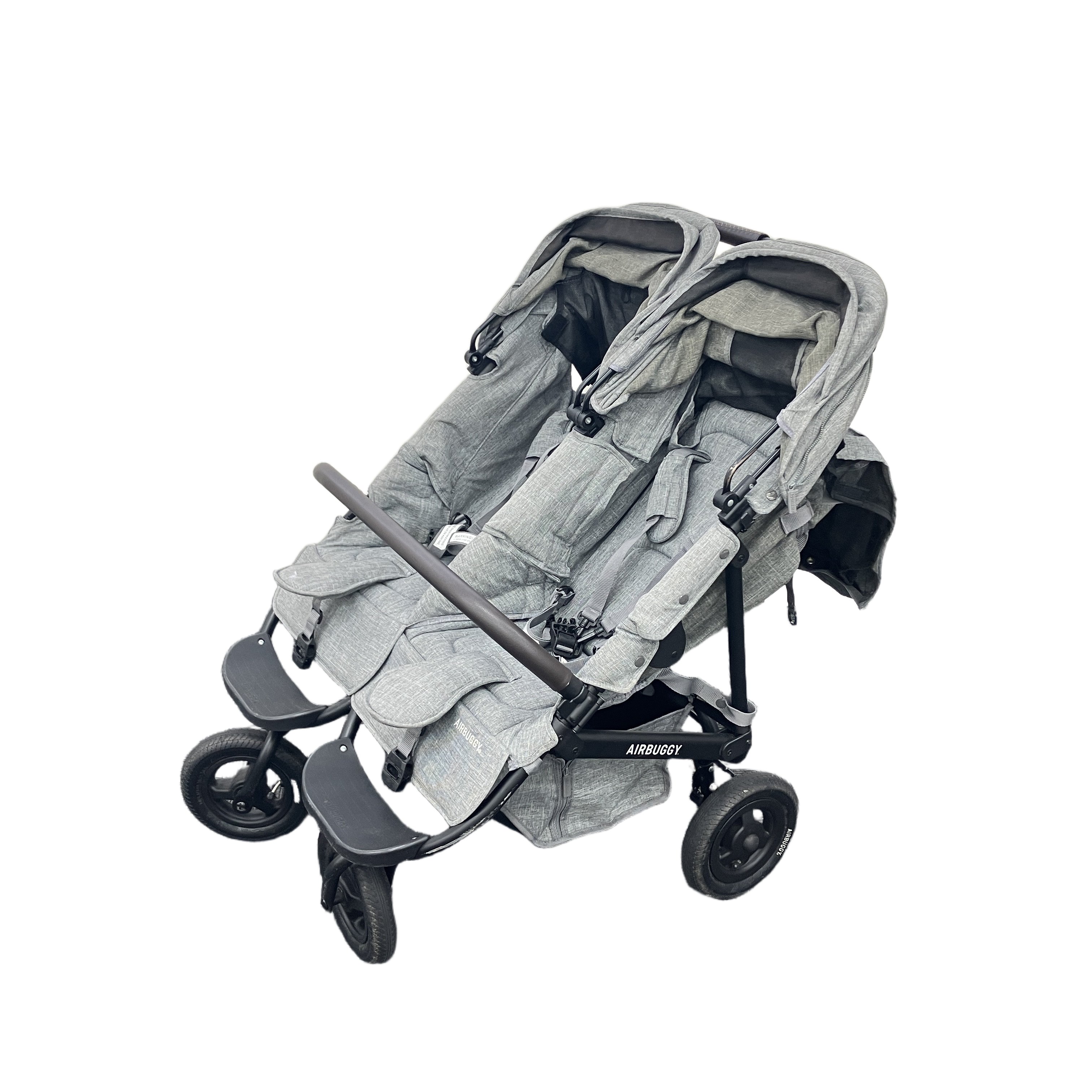 AIRBUGGY エアバギー COCO DOUBLE EX FB 1888-2:2018 双子用ベビーカー ココダブル 2021年製 AIRBUGGY レインカバー付 中古