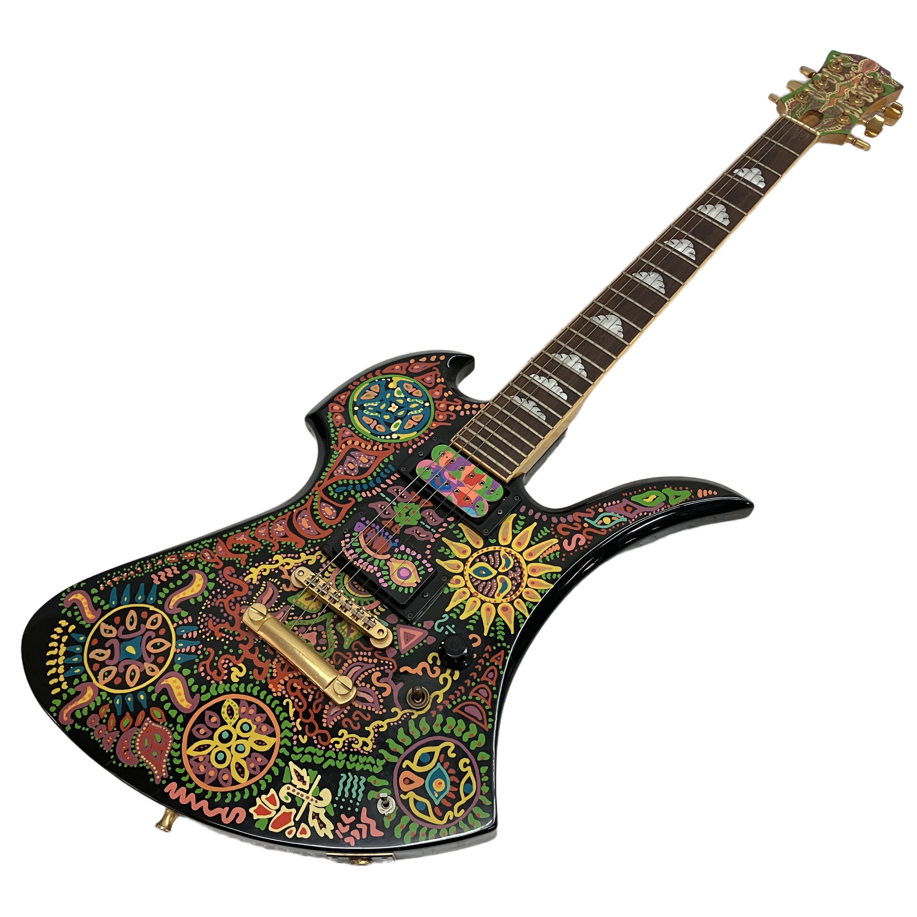 FERNANDES Burny MG-120X hideモデル サイケデリック ペイント モッキンバード フェルナンデス バーニー エレキギター 楽器