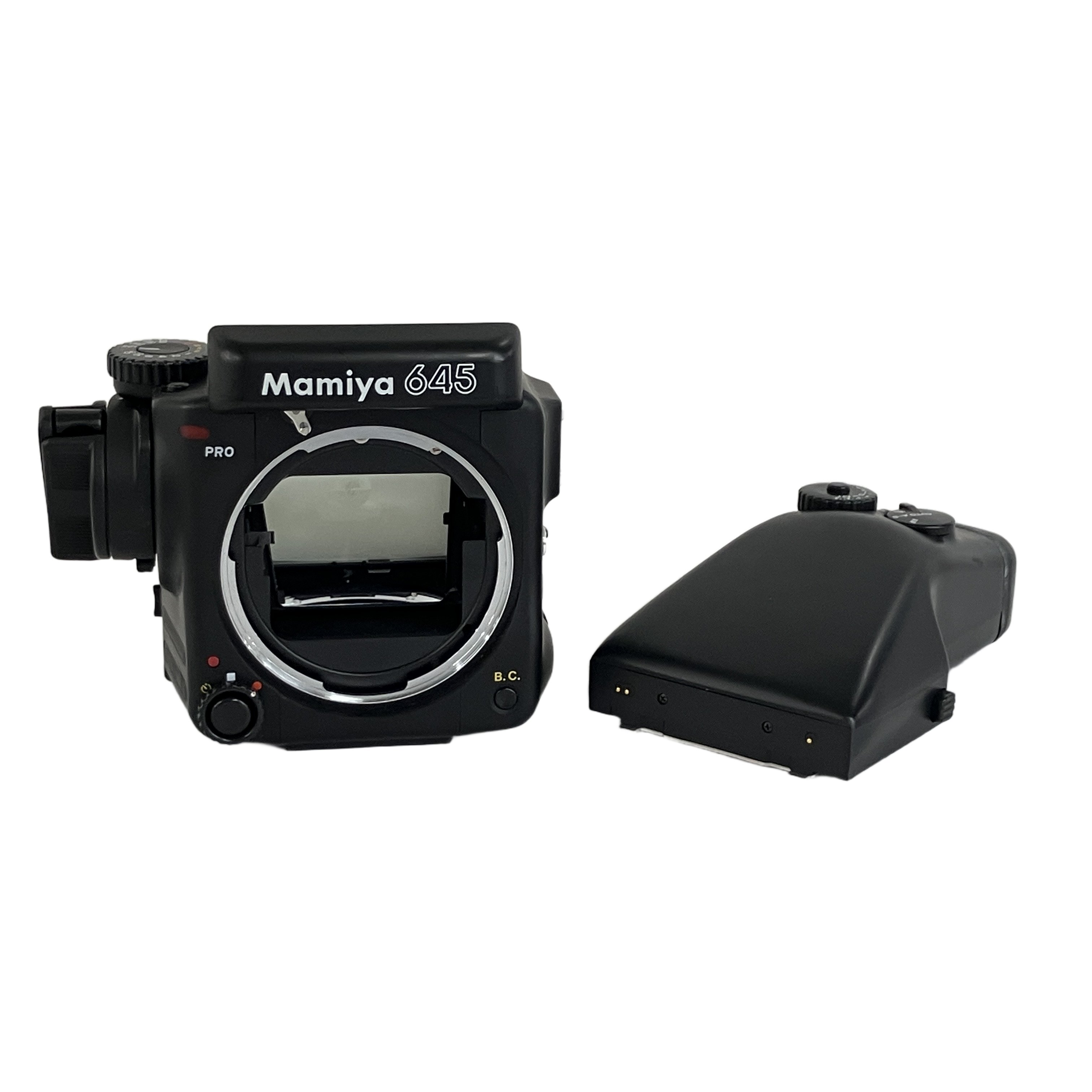 Mamiya 645 PRO 中判 一眼レフ フィルムカメラ ボディ FE401 プリズムファインダー付 中古