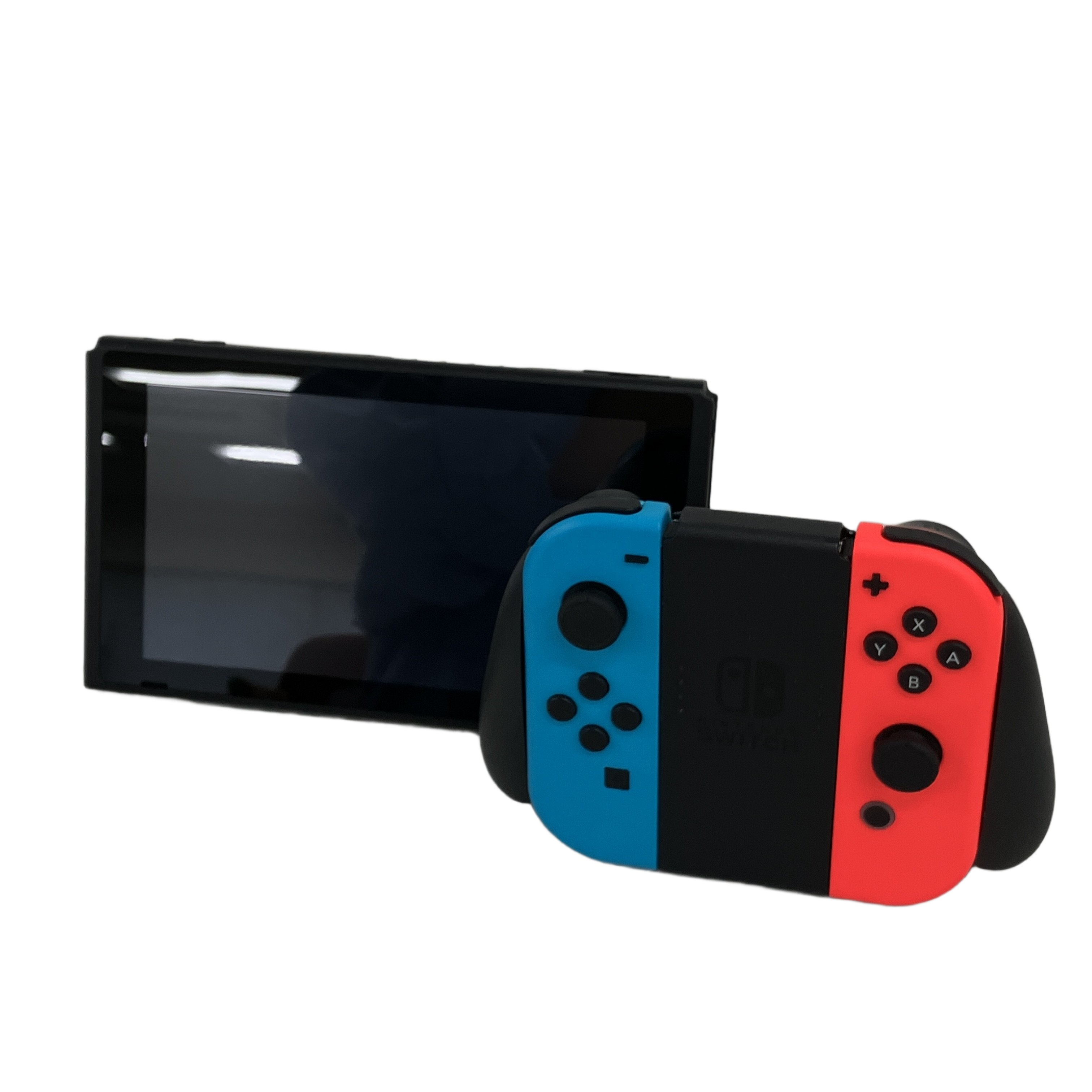 Nintendo Switch ニンテンドースイッチ HAC-001 Joy-Con/ ストラップ ドック グリップ付き 元箱あり 中古