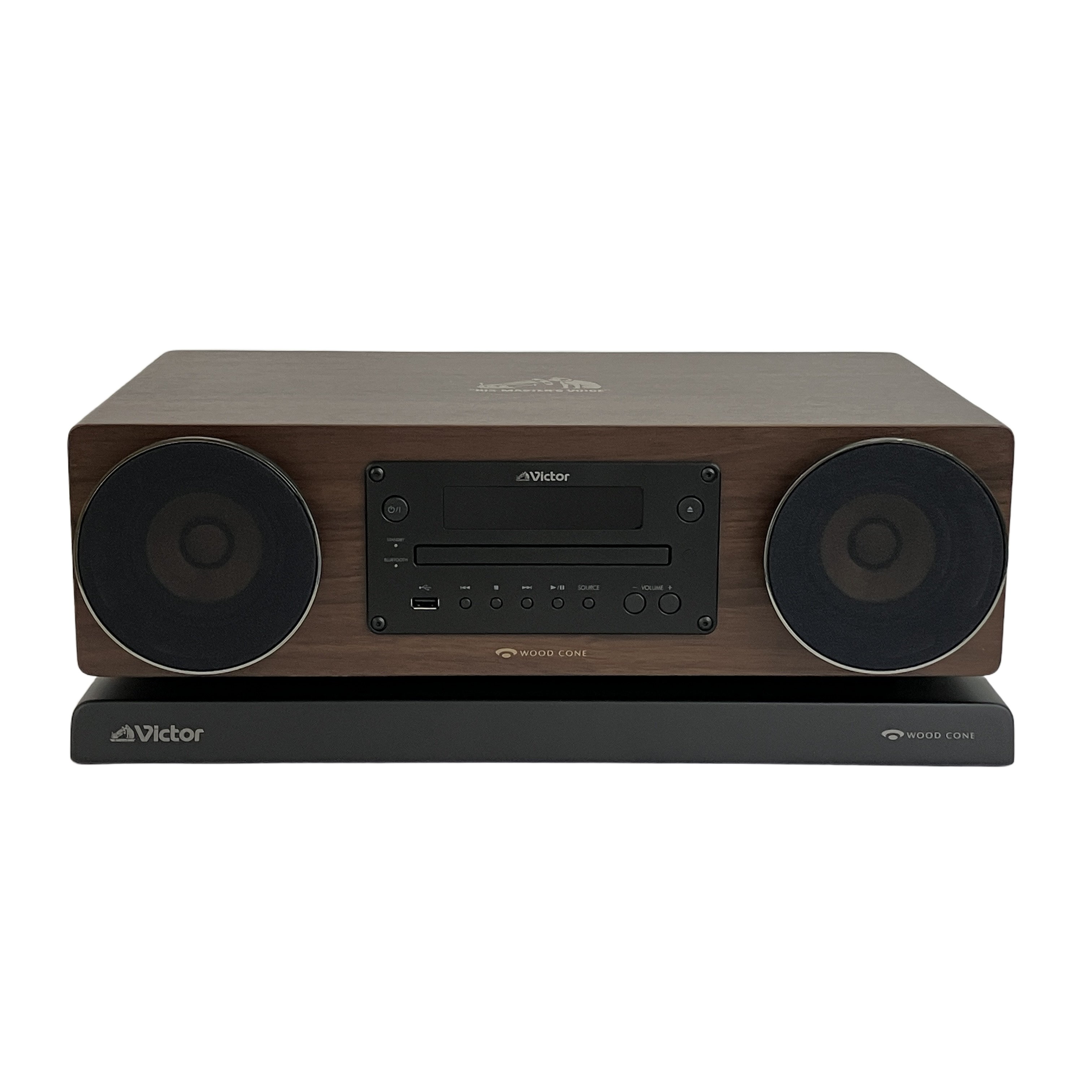 Victor EX-D6 LK-EX10 専用台付属 ウッドコーン ワイヤレス 音響 中古