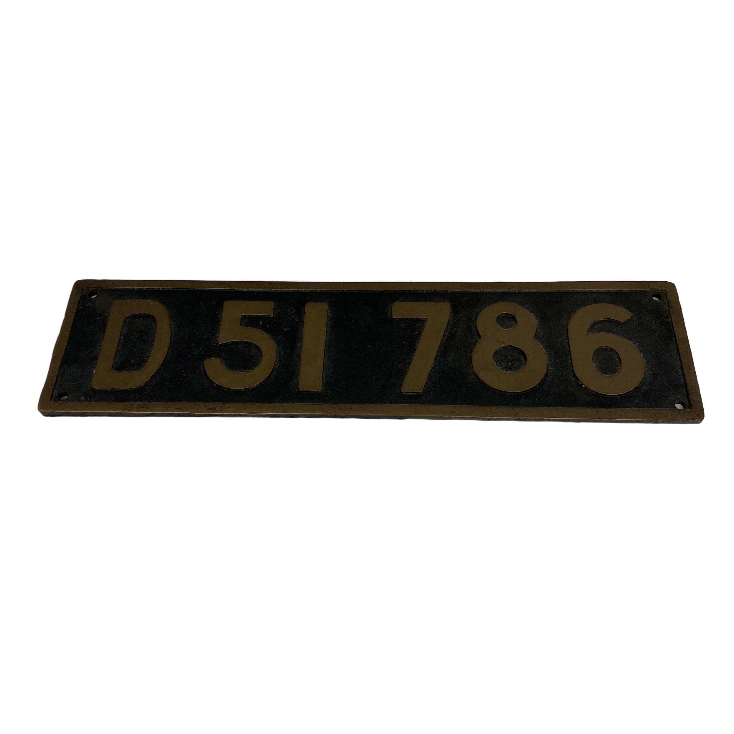 D51 786 SL 蒸気機関車 ナンバープレート 鉄道部品 コレクション 中古