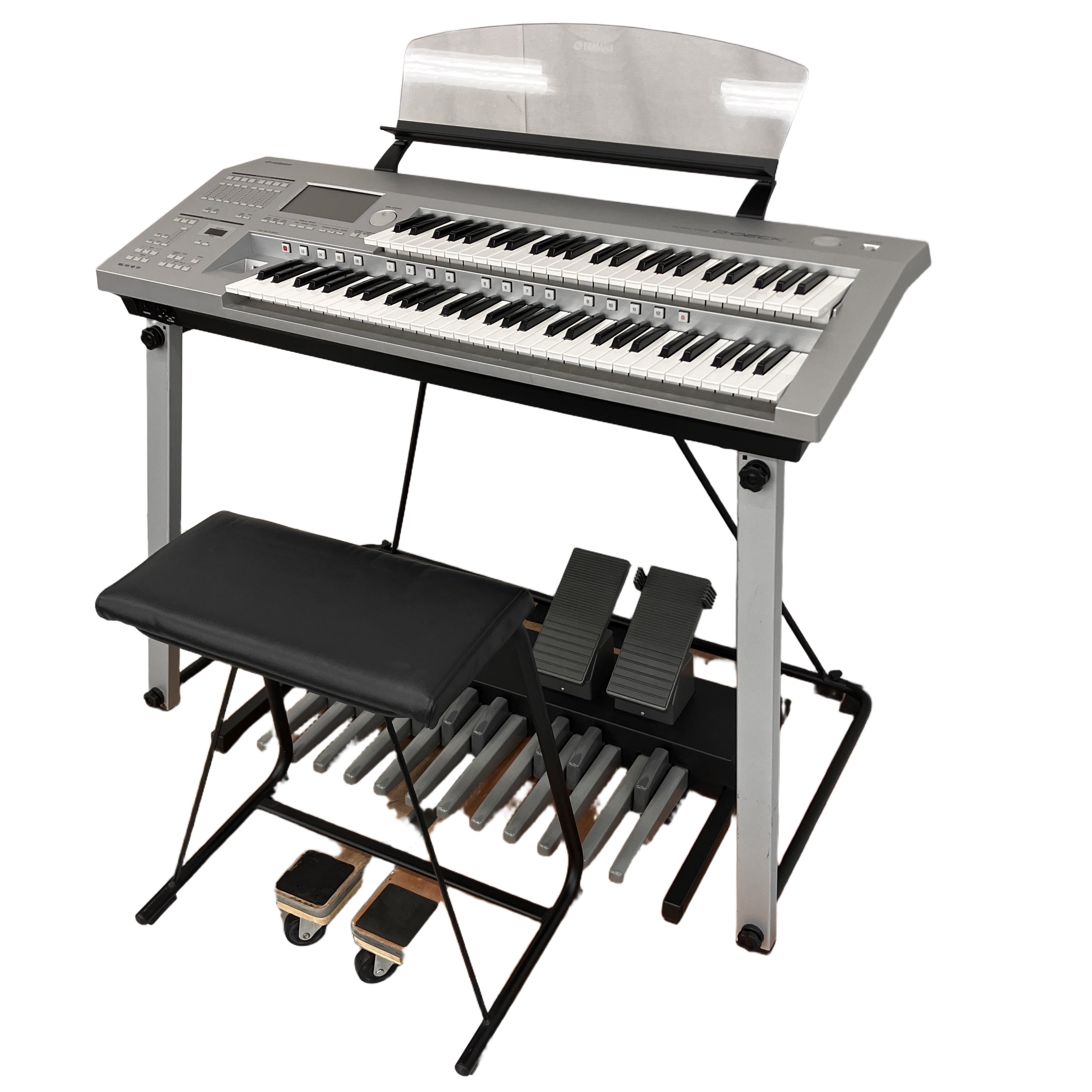 YAMAHA D-DECK DDK-7 エレクトーン DUAL MANUAL KEYBORD Ver.1.22 シルバーメタリック 中古