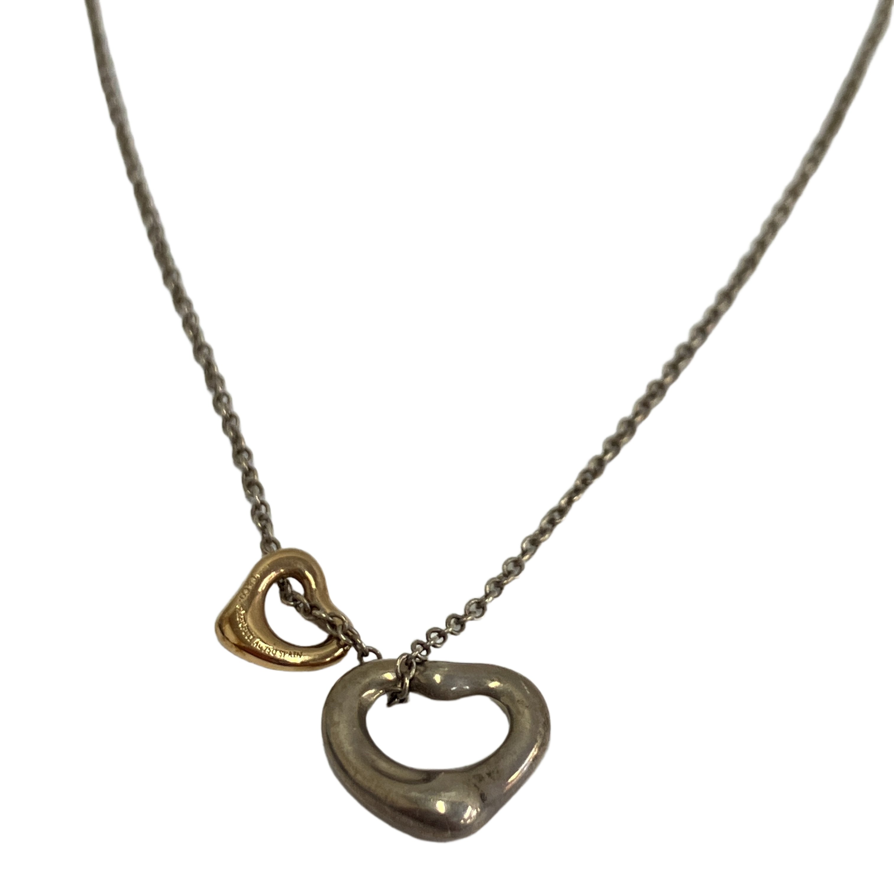 TIFFANY & Co. ダブルオープンハート ペンダント ネックレス ティファニー 中古