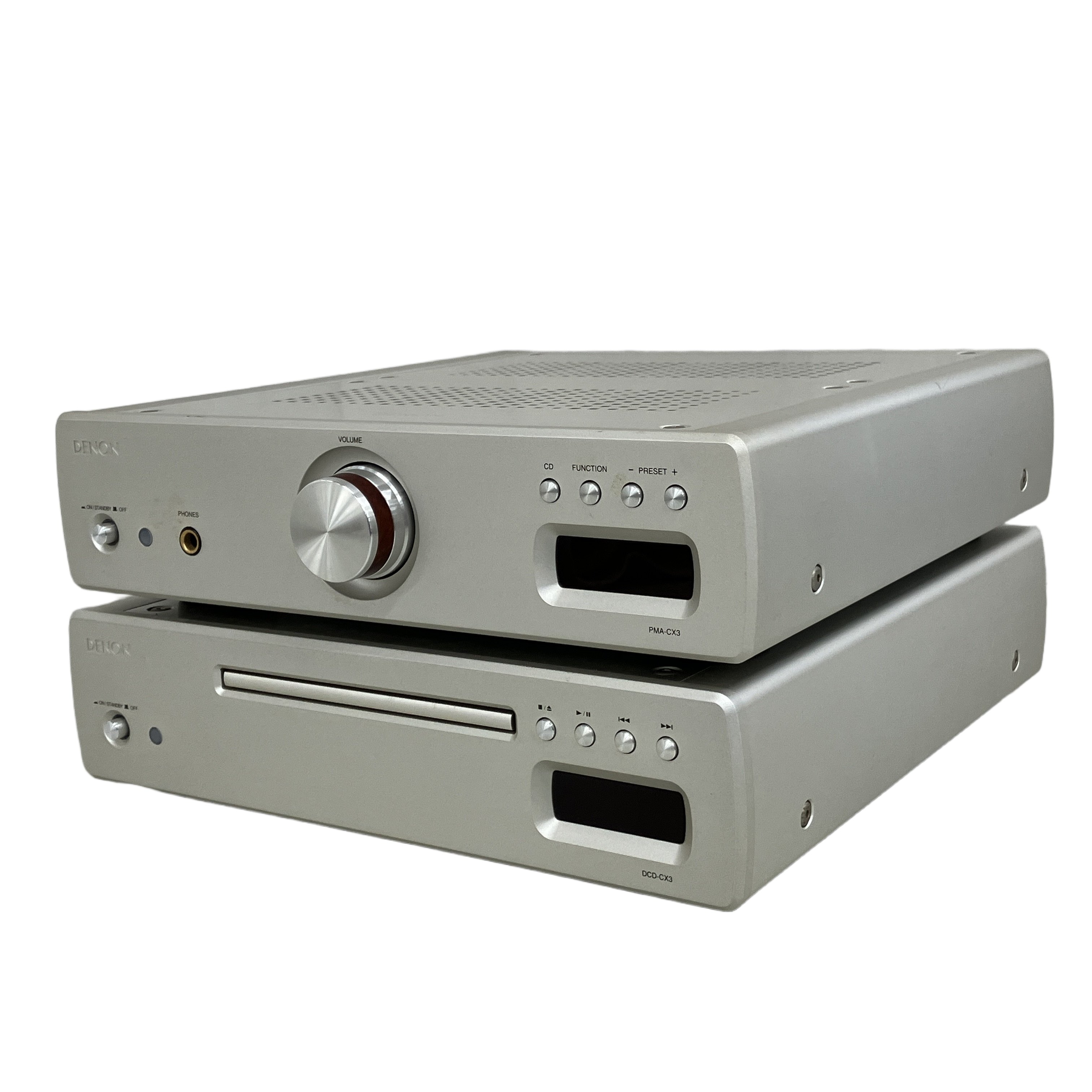 DENON デノン PMA-CX3 DCD-CX3 CDプレーヤー プリメインアンプ 2点 セット オーディオ機器 音響機材 中古 訳あり
