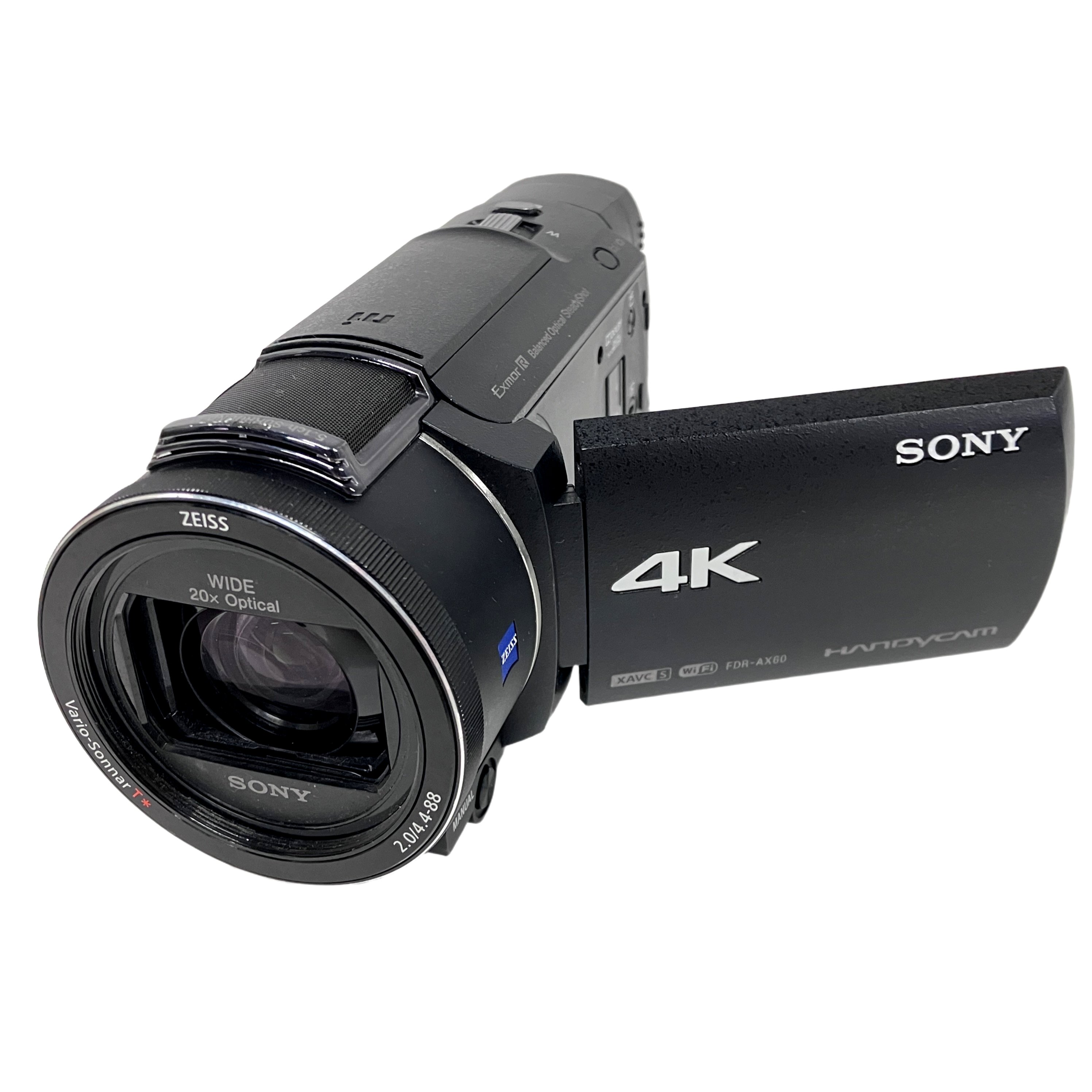 SONY FDR-AX60 HANDYCAM ZEISS 4K ビデオ カメラ 2020年製 ソニー ハンディーカム ソニー 撮影 中古