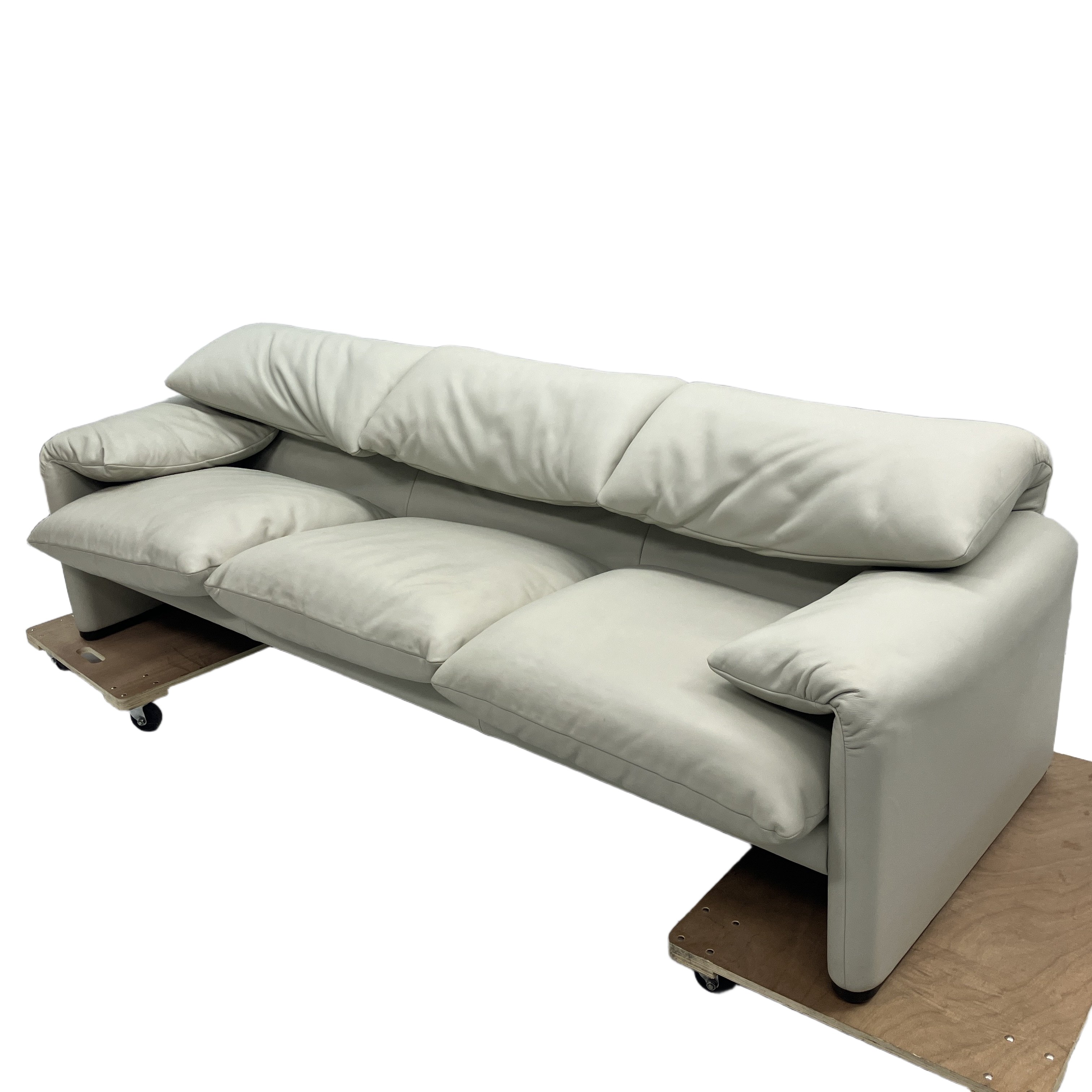 Cassina MARALUNGA 3人がけソファ 3P ペールグレー カッシーナ マラルンガ ブランド家具 中古