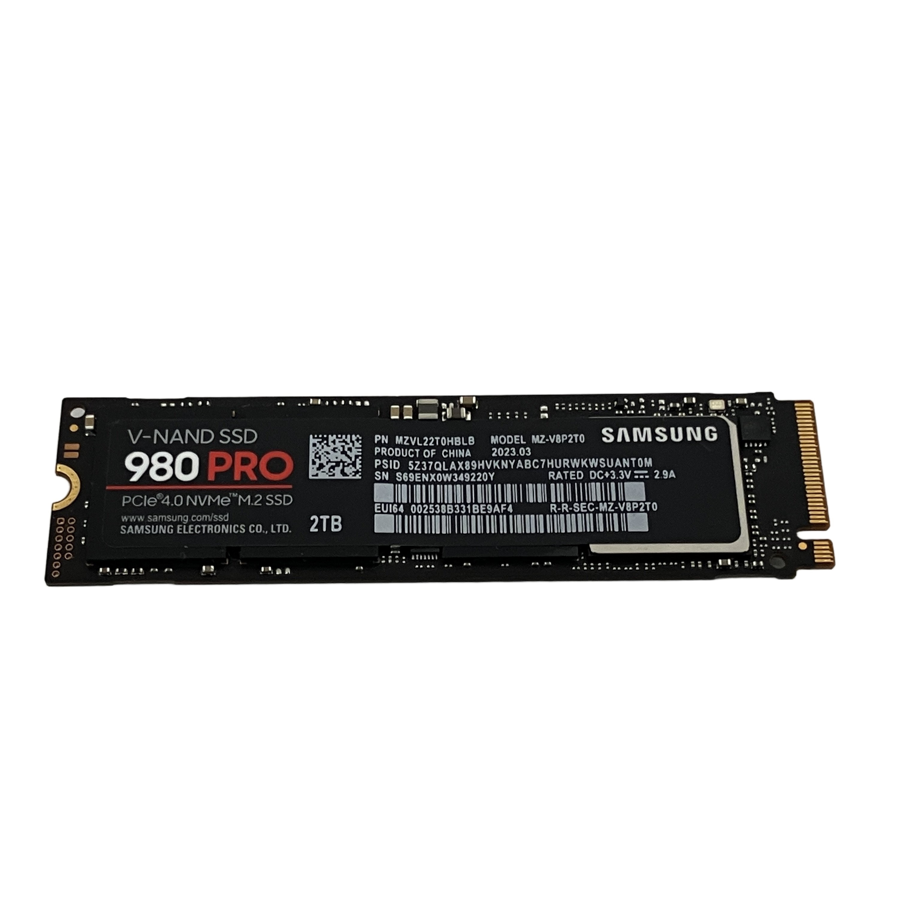 Samsung 980 PRO MZVL22T0HBLB パソコン パーツ ストレージ NVMe M.2 2TB 4312時間 中古