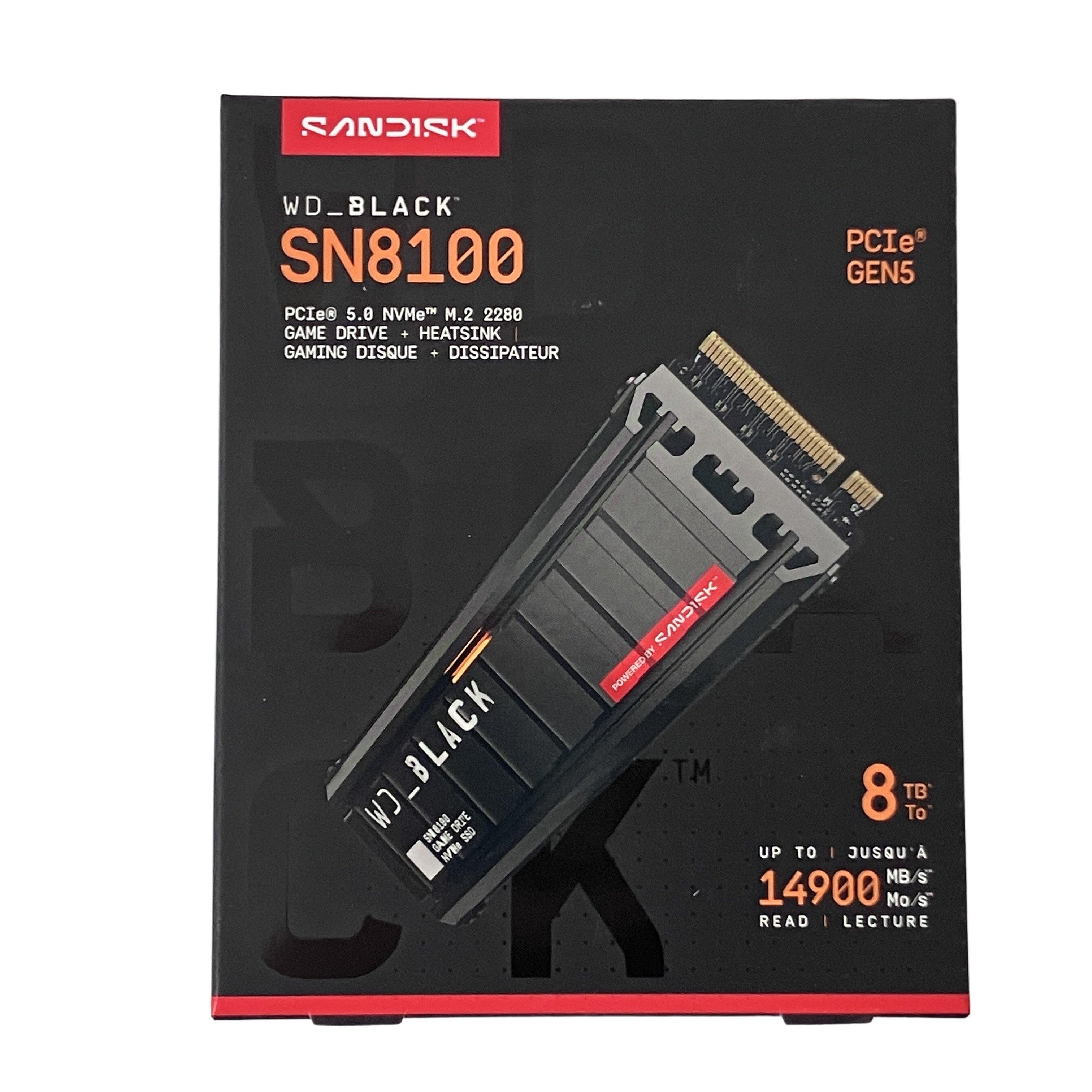 SANDISK WD_BLACK SN8100 NVMe SSD 8TB ヒートシンク搭載(WDS800T1XHM)未開封・未使用品