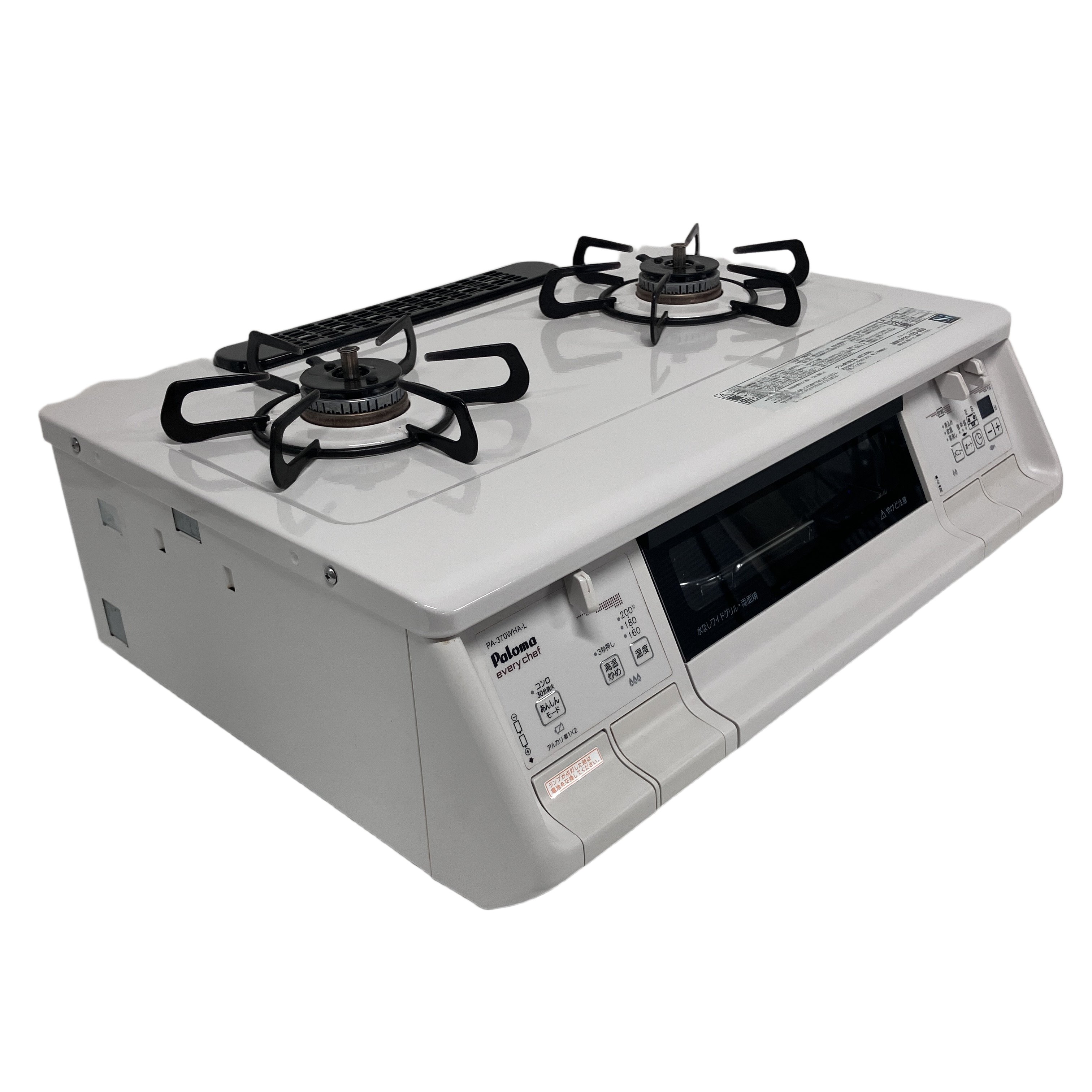 Paloma PA-370WHA-L ガス コンロ 2021年製 ガステーブル 都市ガス パロマ ラクックセット 付き キッチン 用品 調理 家電 中古
