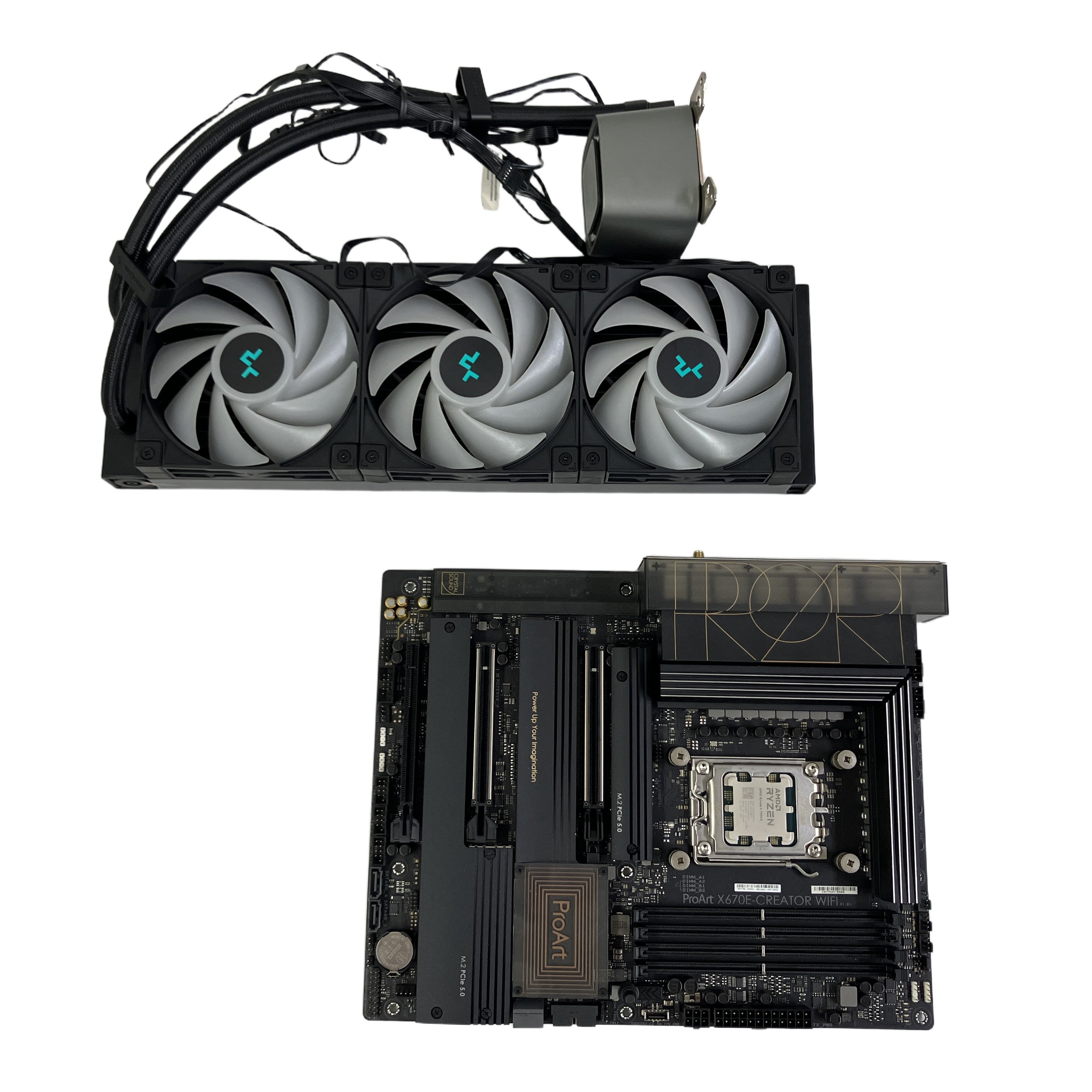 デスクトップ パソコン パーツセット ProArt X670E CREATOR WIFI Ryzen 9 7950X LS720 SN850X 2TB MB CPU AIO SSD 中古