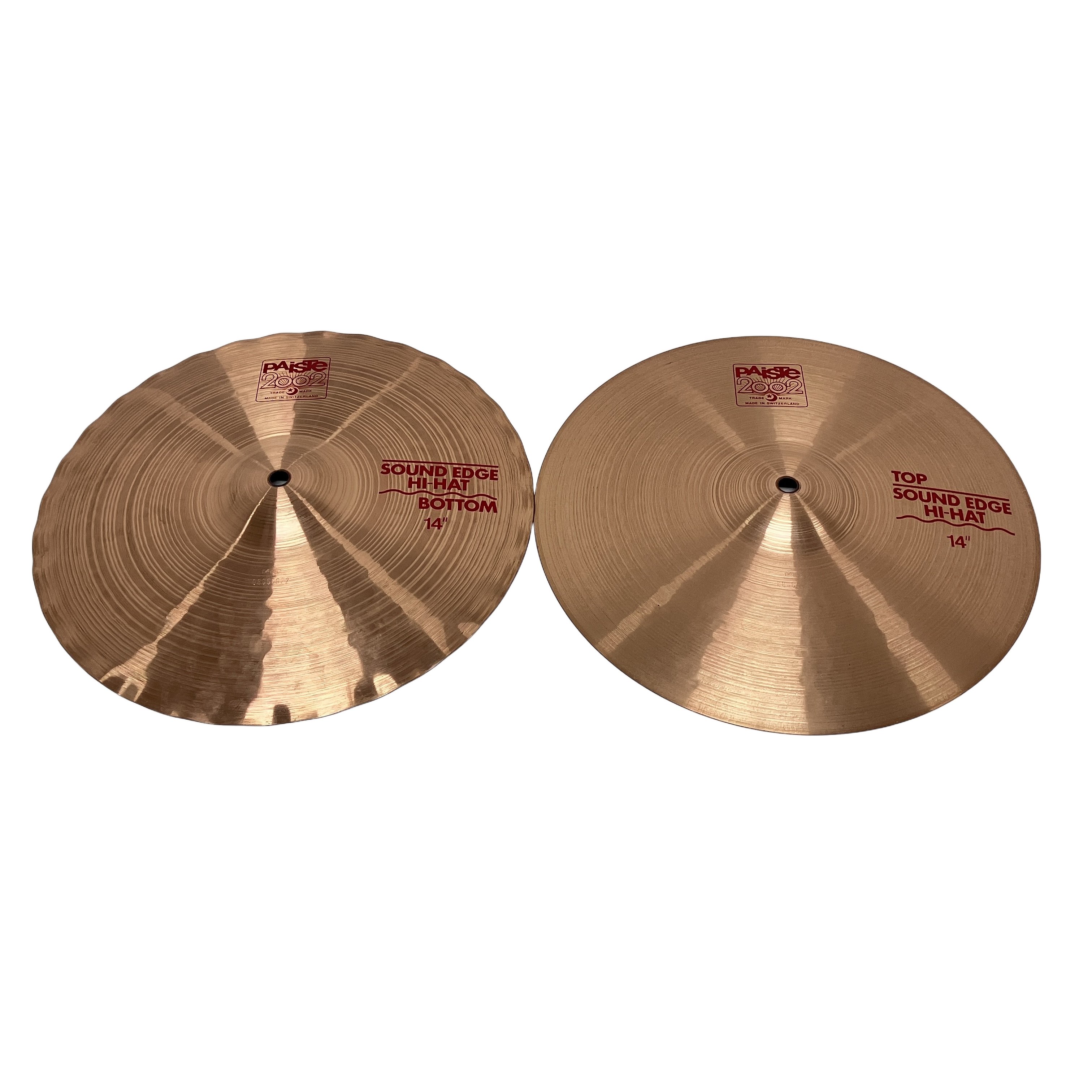 PAiSTe 2002 TOP SOUND EDGE HI-HAT 14 インチ ペア シンバル パイステ 打楽器 楽器 中古