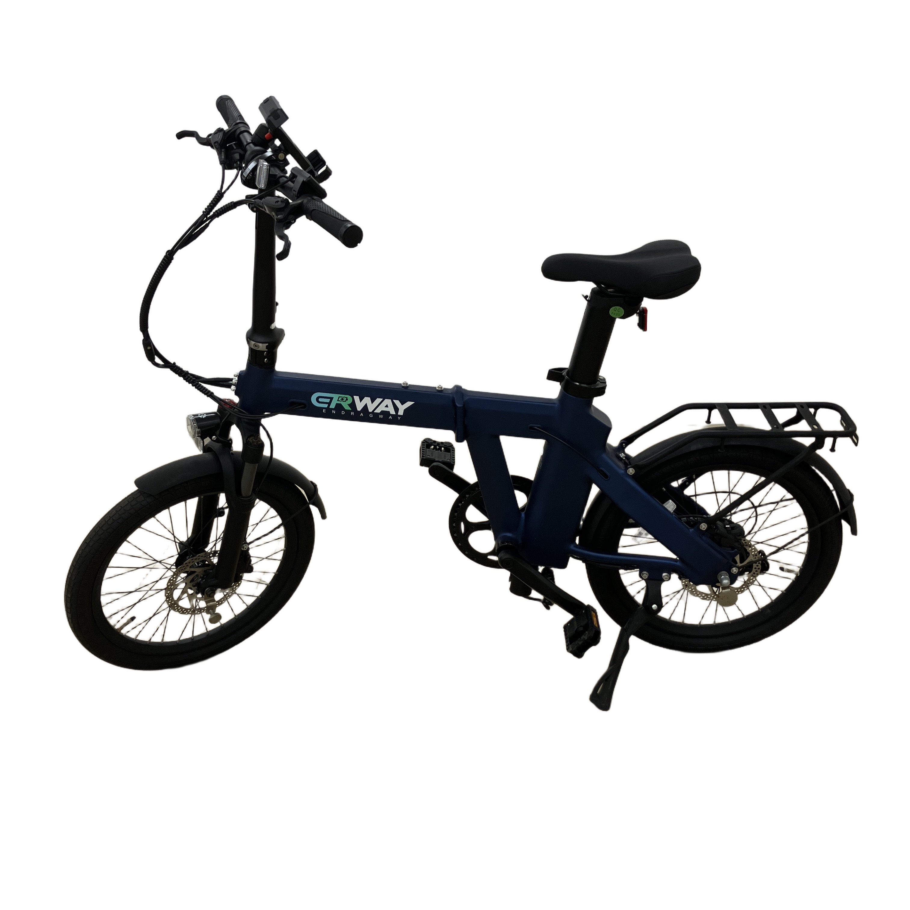 ERWAY 02 電動折りたたみ自転車 5段階電動アシスト 8段変速ギア 折りたたみ式 中古
