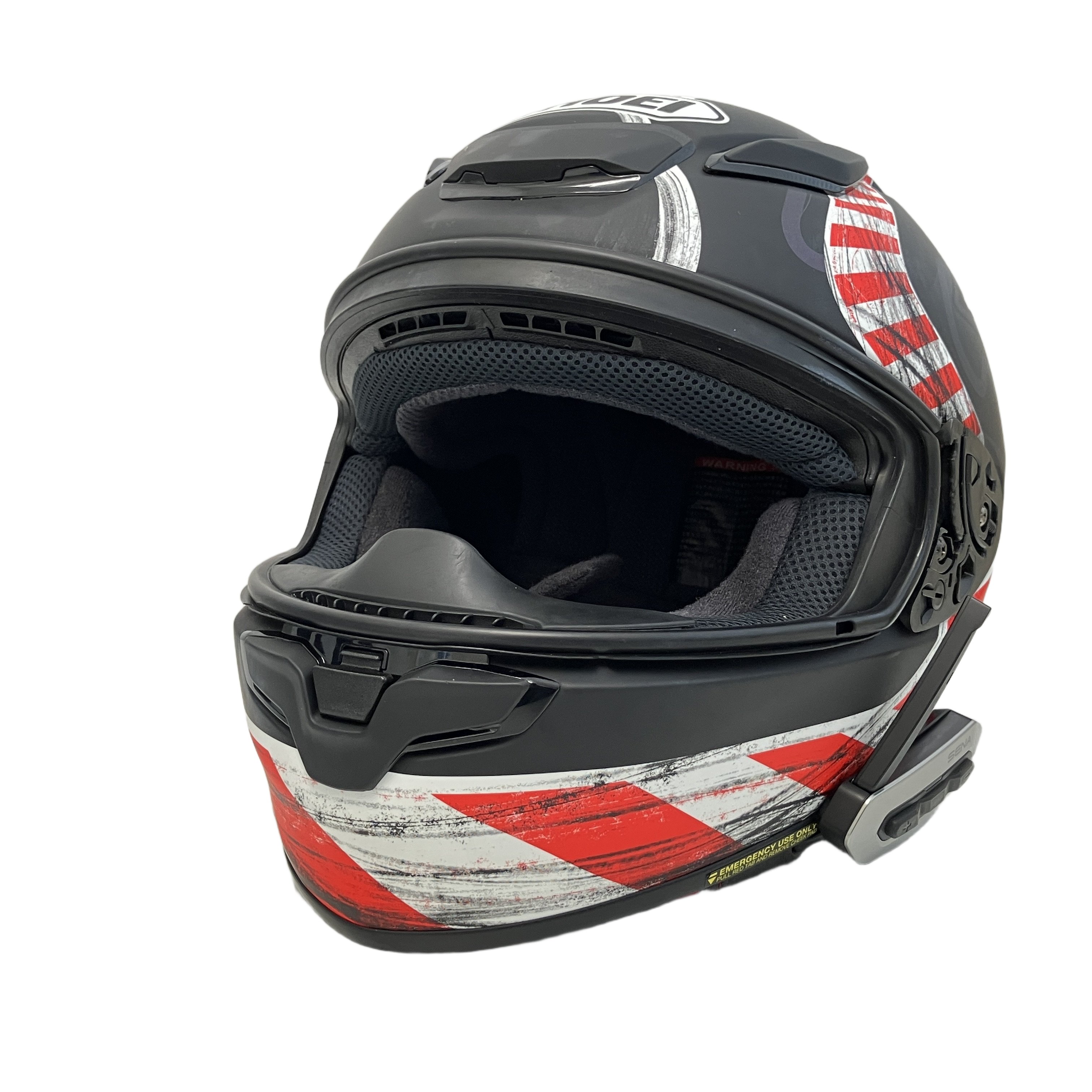 SHOEI Z-8 ヘルメット KNEE DOWN ショウエイ Z8 ニーダウン TC-5 SENA SRL-EXT-01 専用インカム付き 中古