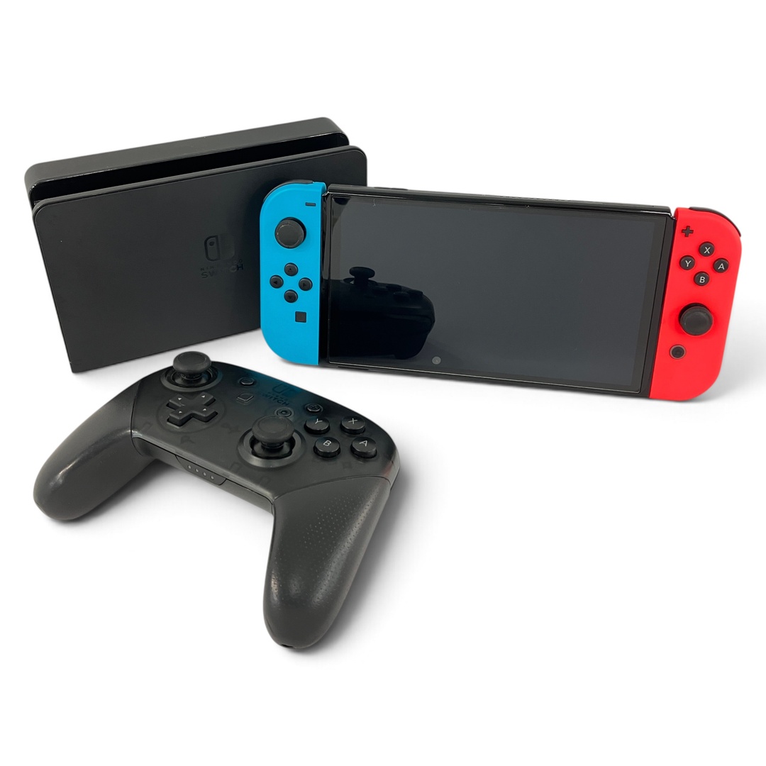 Nintendo switch HEG-001 スイッチ 有機EL 任天堂 ゲーム機 コントローラー付属 中古