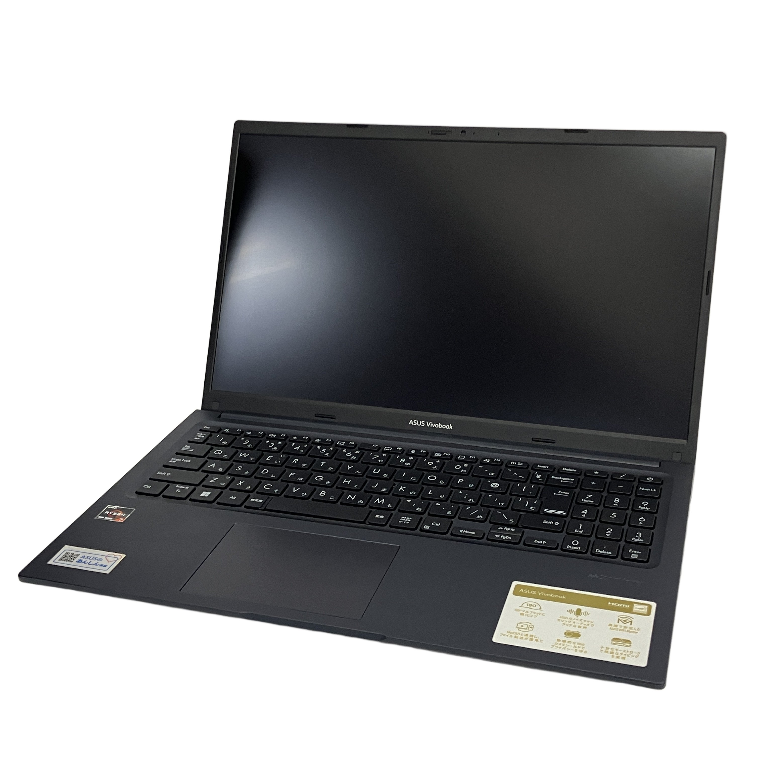 ASUS Vivobook M1502IA-BQ066WS ノートPC AMD Ryzen 7 4800H 8GB SSD 512GB WIN11 15.6インチ バッテリー性能 67% 中古