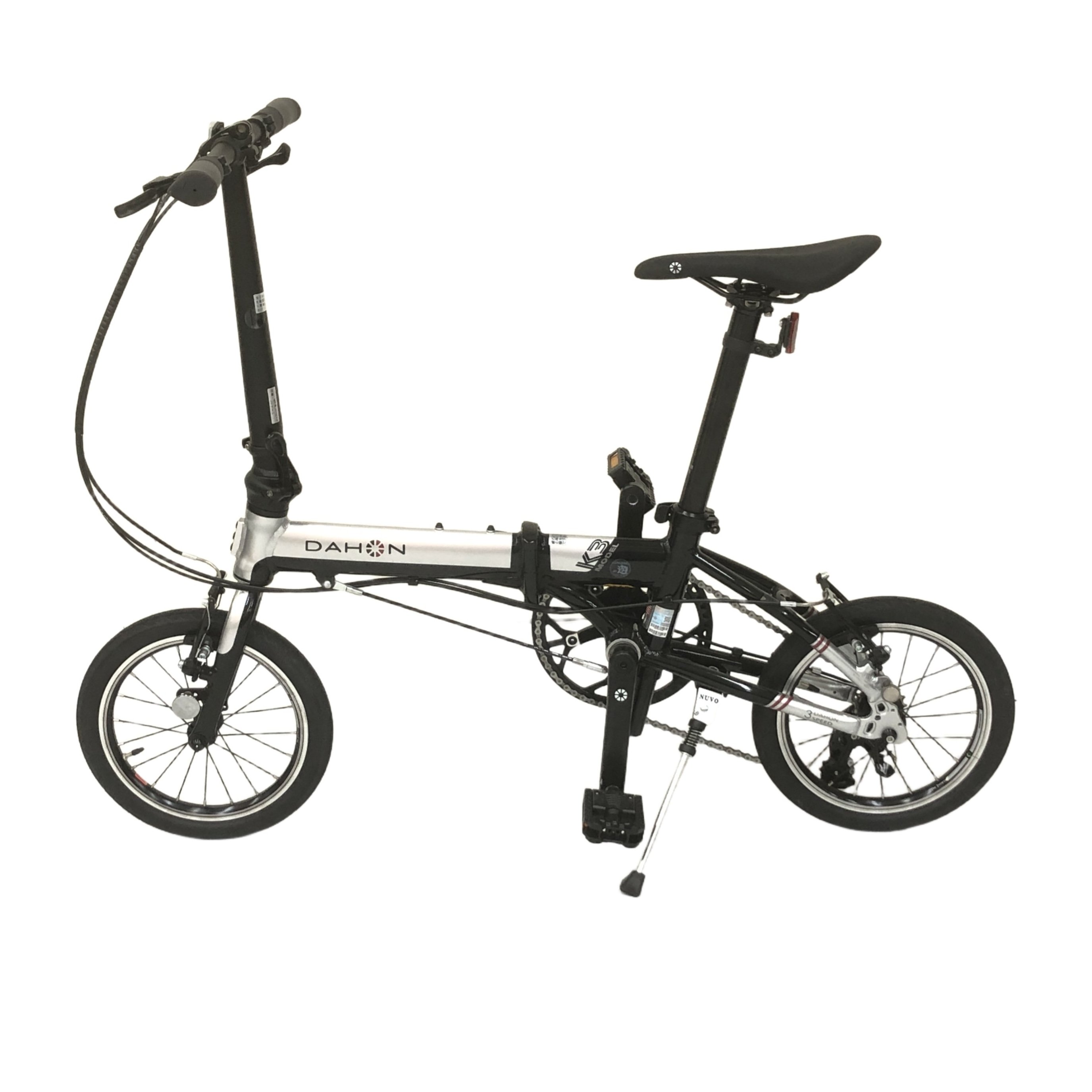 DAHON K3 ダホン 14インチ 折りたたみ ミニベロ ORIGINAL 1X3S 2021年モデル シルバー×ブラック 自転車 中古