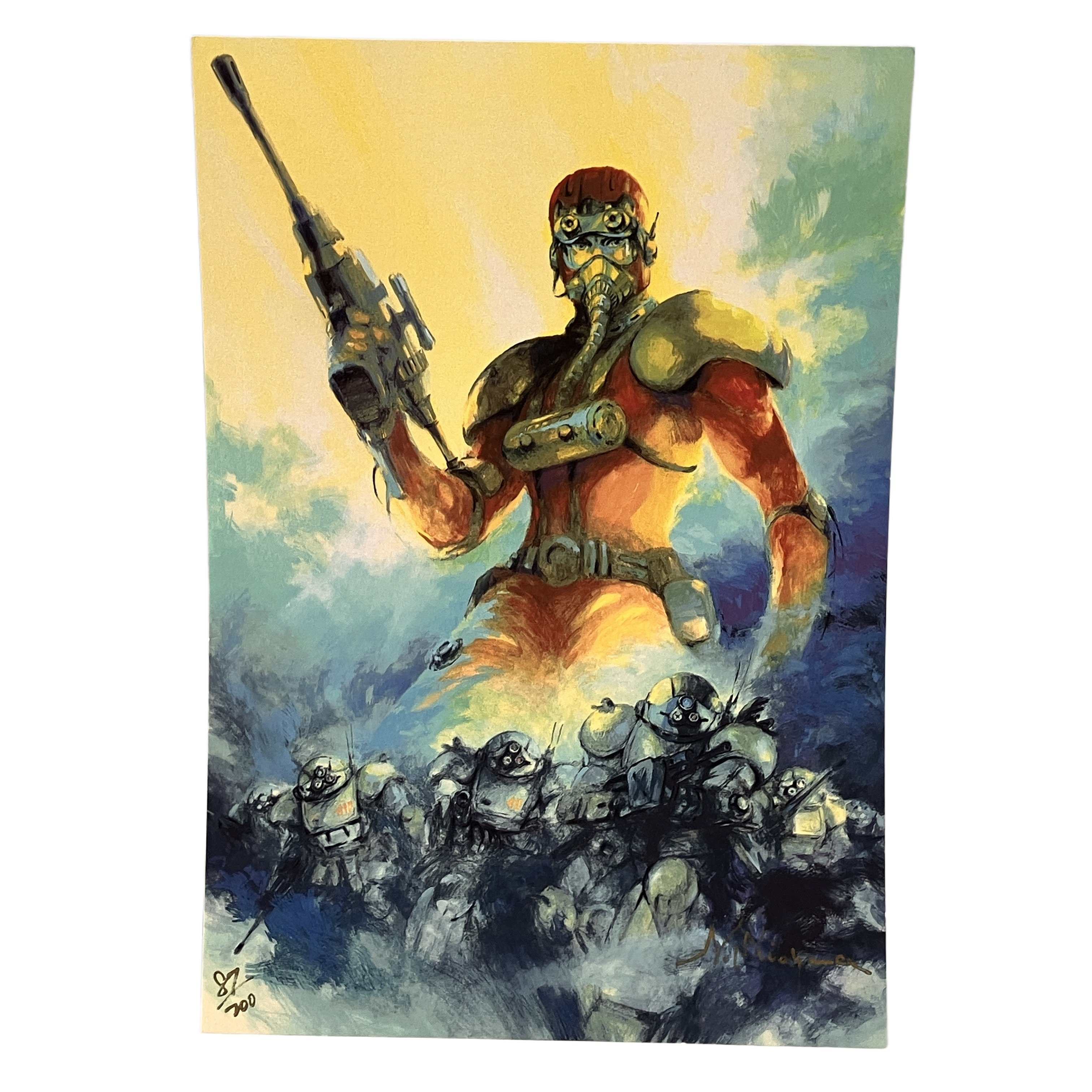 塩山紀生 複製イラスト「蹶然~装甲騎兵ボトムズより」 中古