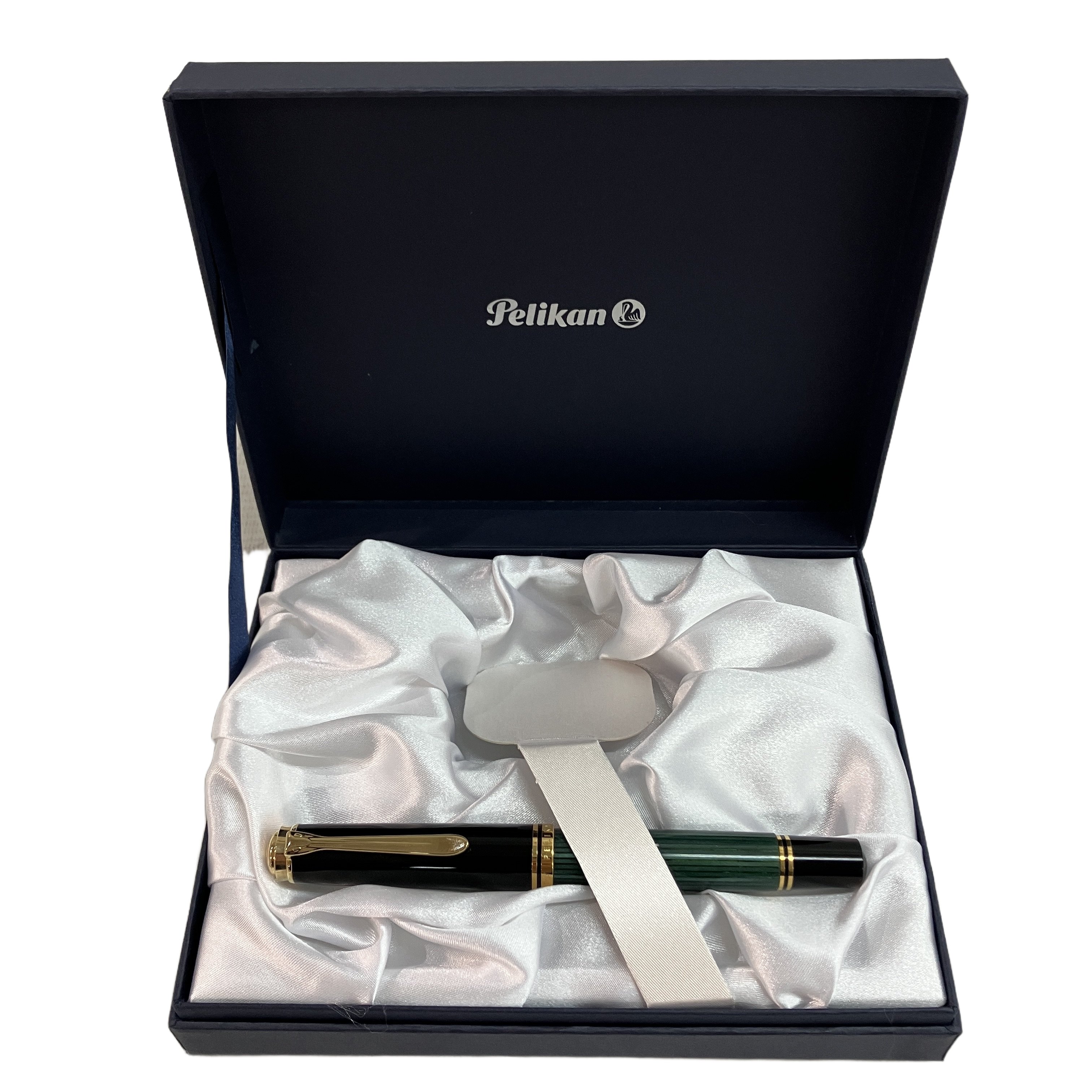 Pelikan M1000 スーベレーン 万年筆 ペン先 18C 750 B 太字 グリーン縞 筆記具 ペリカン 中古