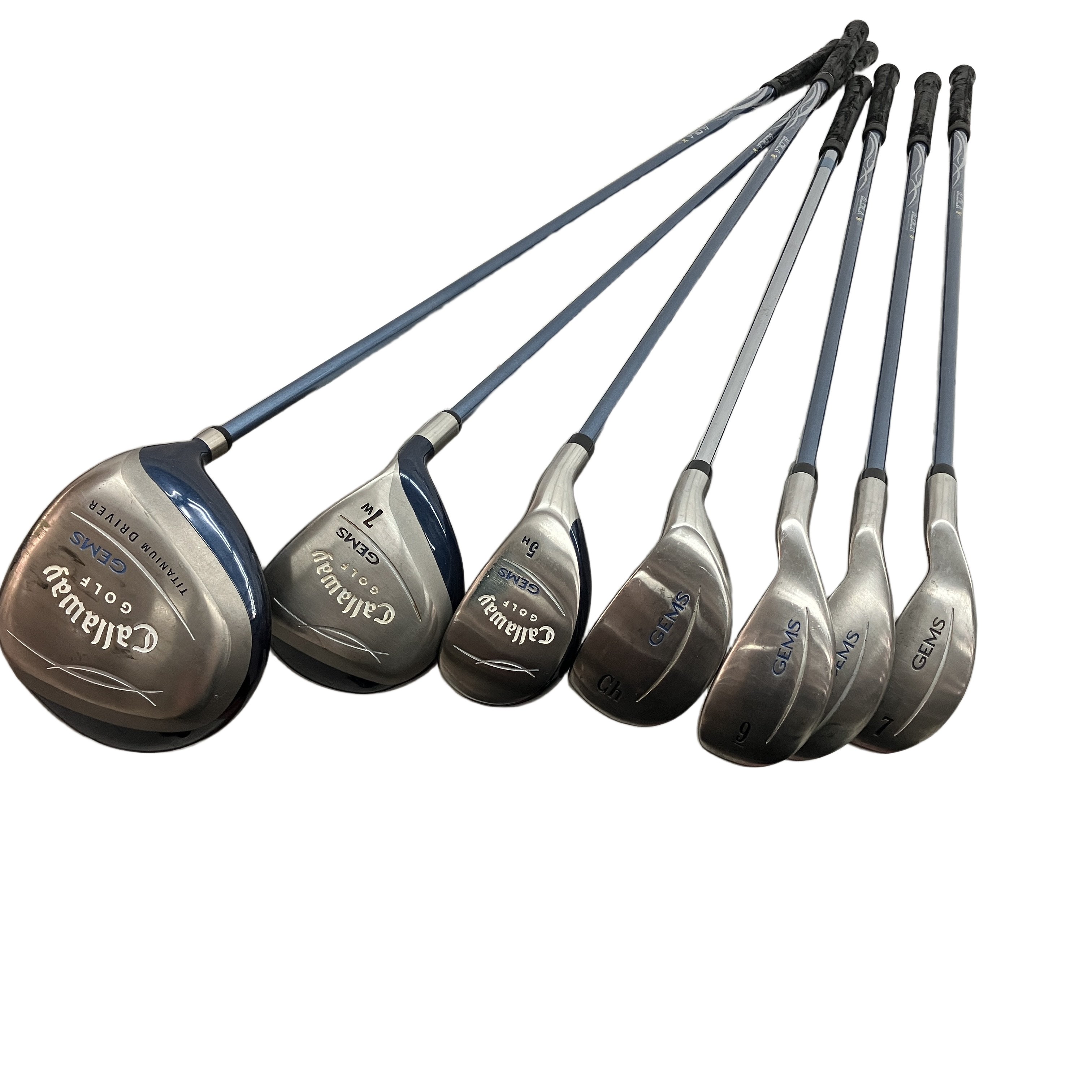 Callaway GEMS 1 7 5H 7w 9 S ch アイアン ドライバー 7点セット キャロウェイ 中古