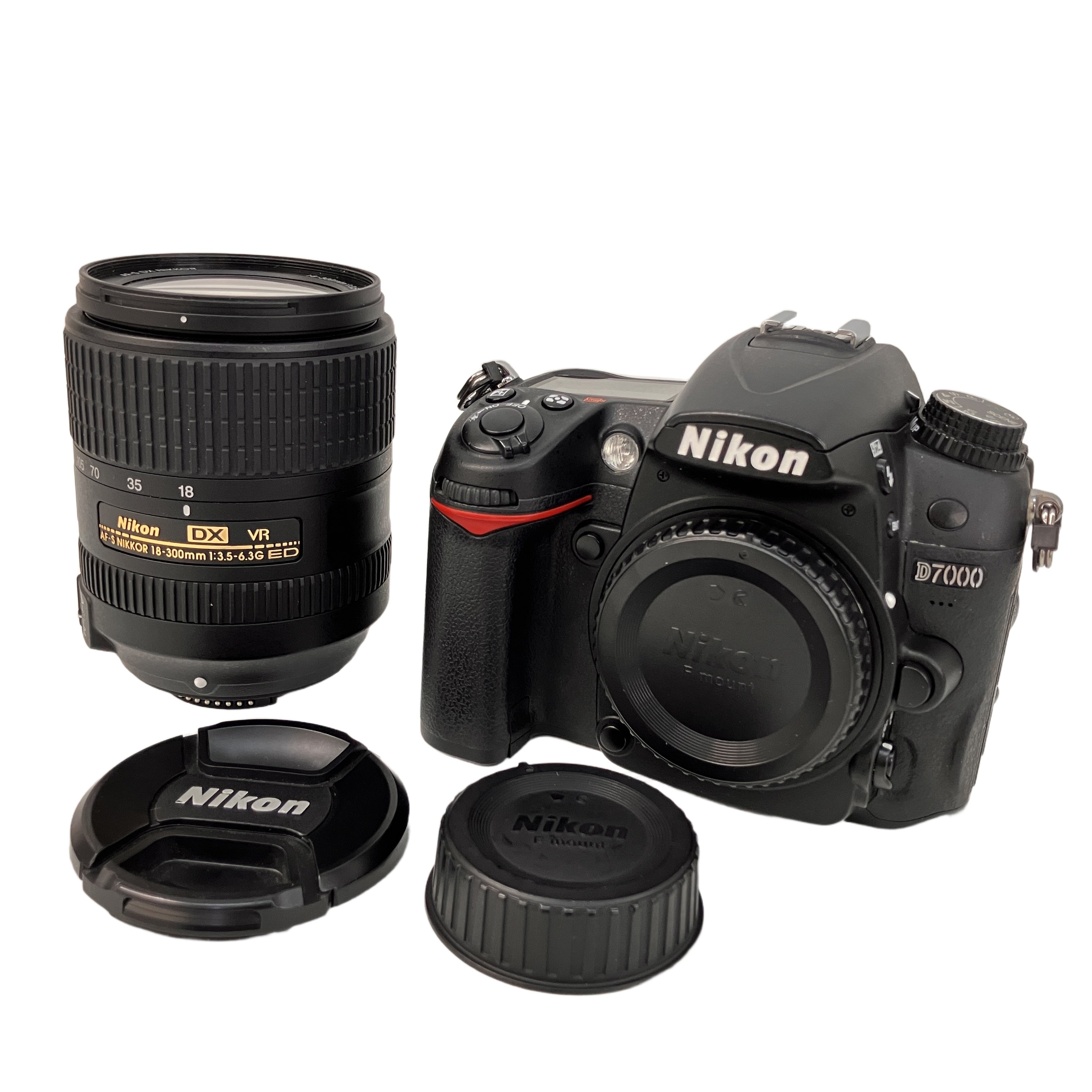 Nikon ニコン D7000 デジタル 一眼レフカメラ NIKKOR AF-S DX 18-300mm F3.5-6.3 G ED VR ズームレンズ セット 中古