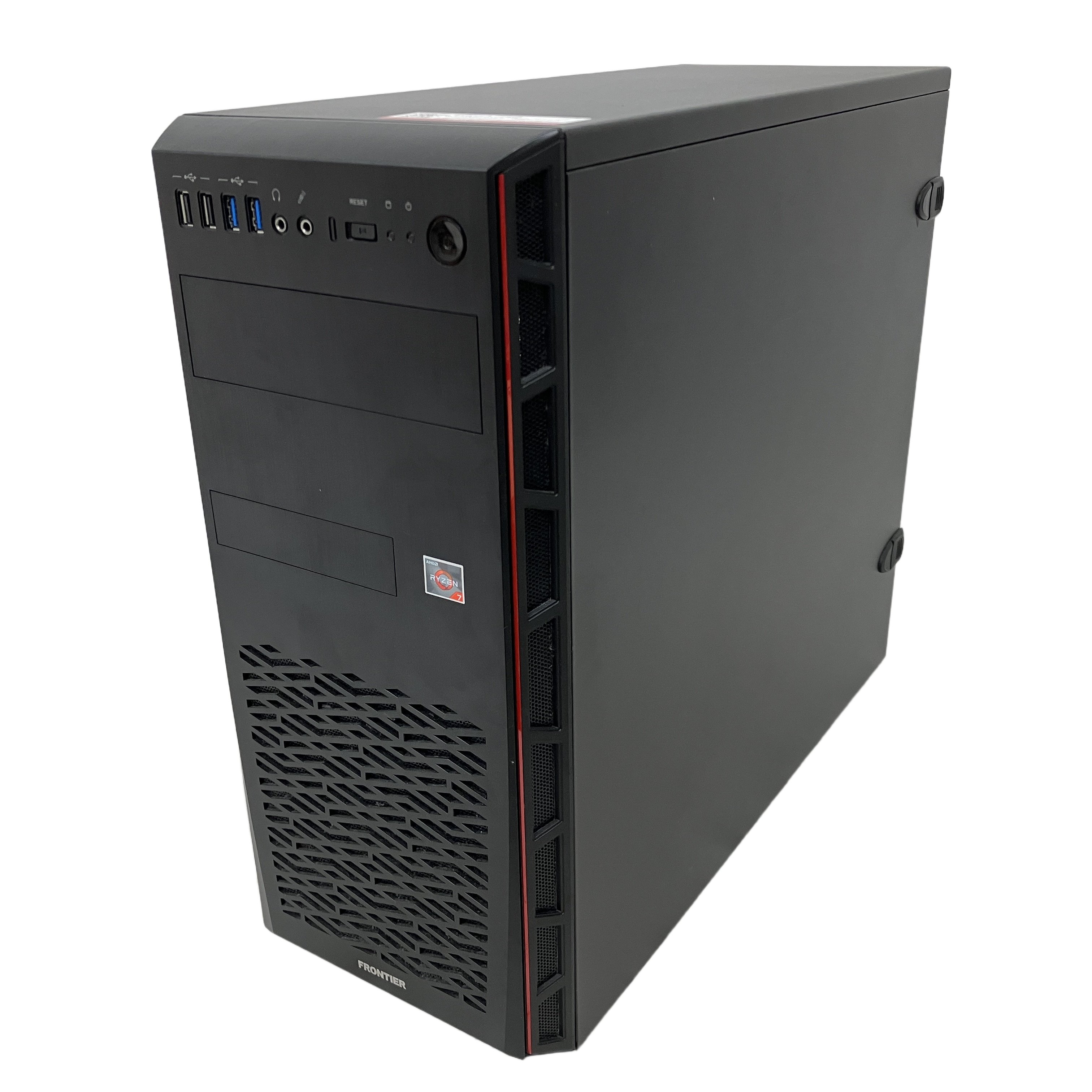FRONTIER デスクトップ パソコン AMD Ryzen 7 3700X 32GB HDD 2TB SSD 500GB RTX 2070 SUPER win11 中古