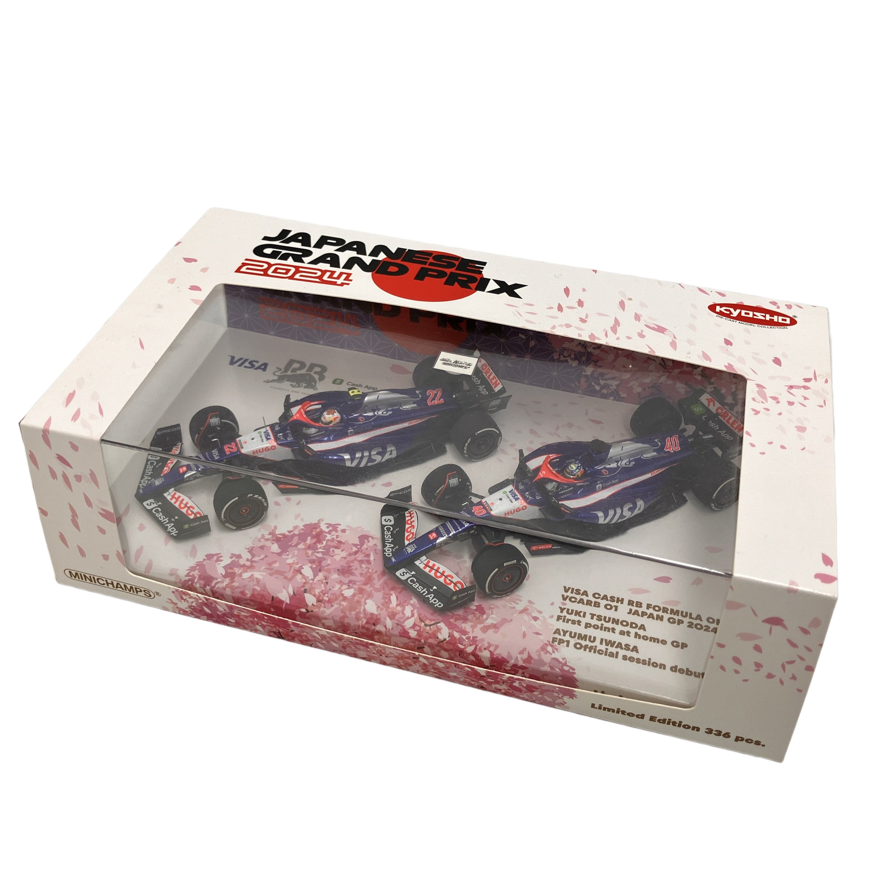 京商 1/43スケール 角田裕毅 & 岩佐歩夢 日本GP 2024 2台セット 限定336台 ミニカー 未使用