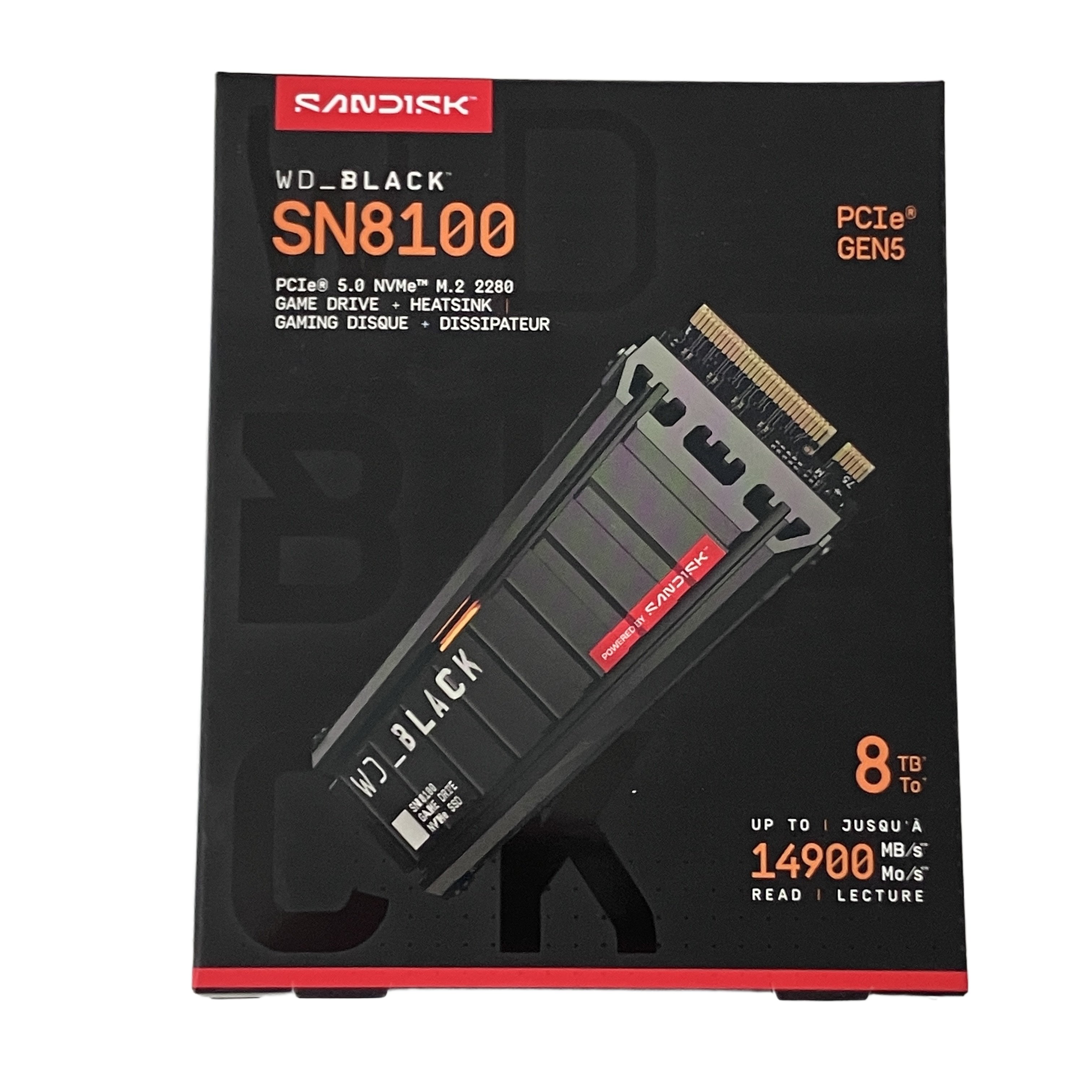 SANDISK WD_BLACK SN8100 NVMe SSD 8TB ヒートシンク搭載(WDS800T1XHM)未開封・未使用品
