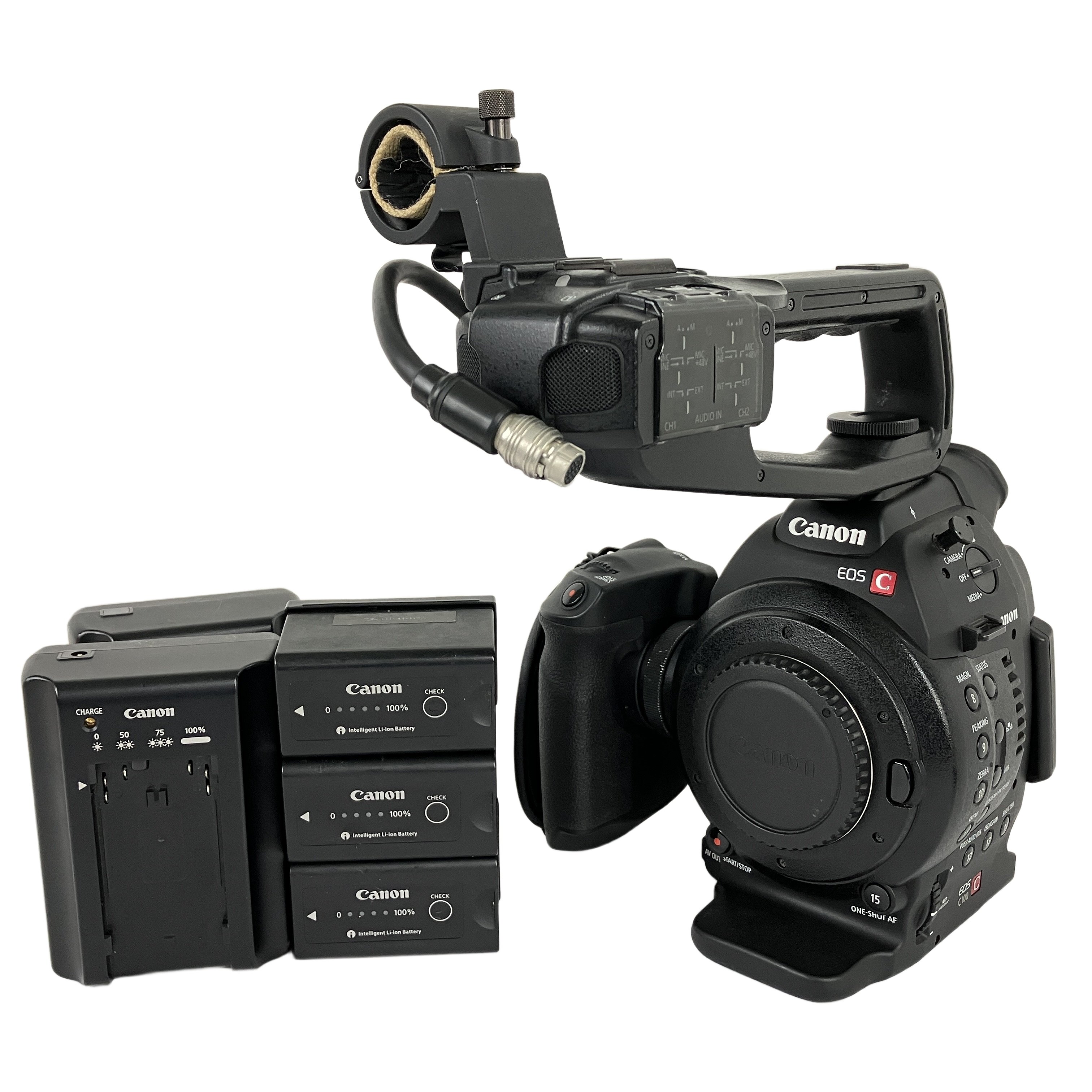 CANON EOS C100 デジタルシネマ カメラ ボディ 付属品 セット 中古