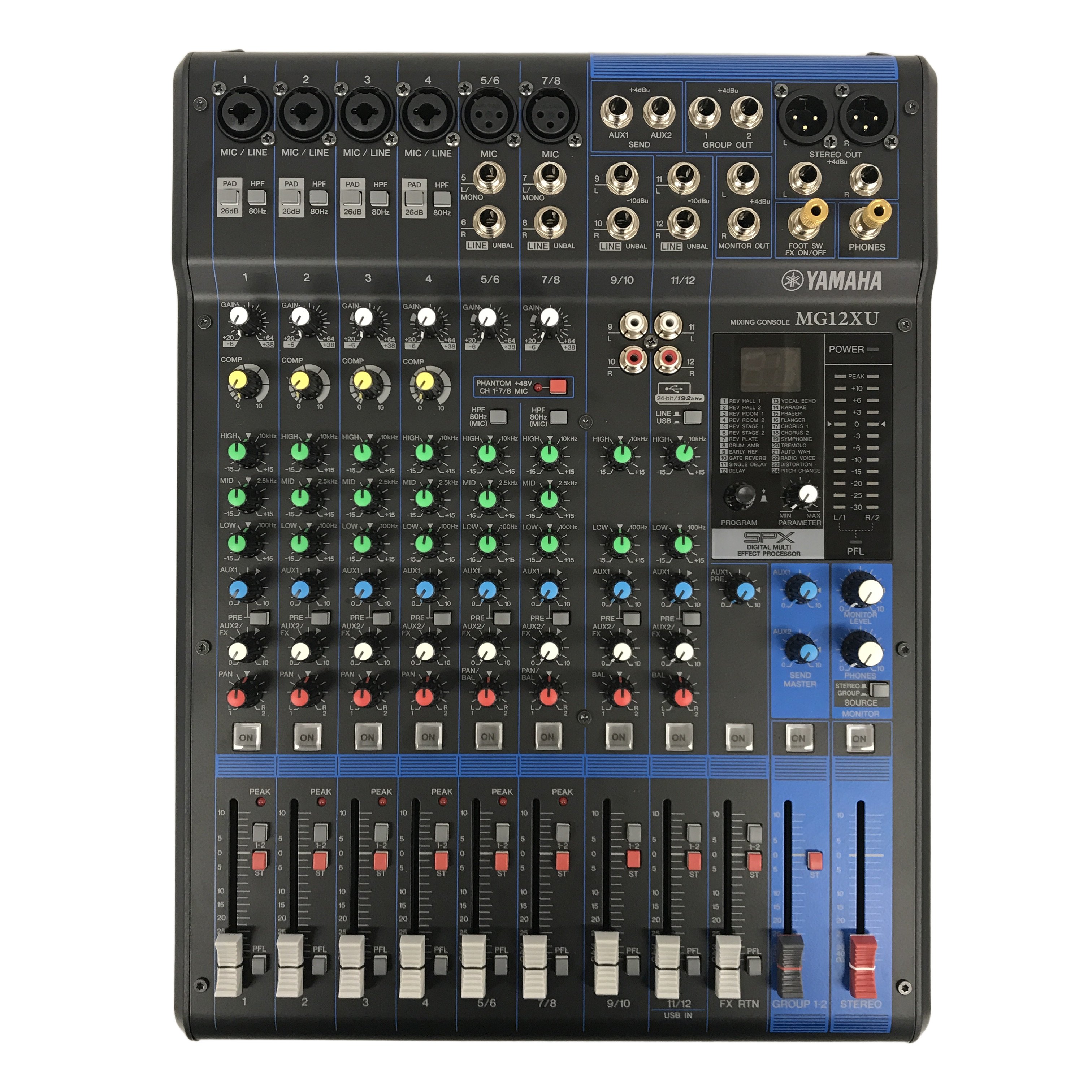 YAMAHA MG12XU アナログミキサー 12ch SPXデジタルエフェクト搭載 音響機材 中古