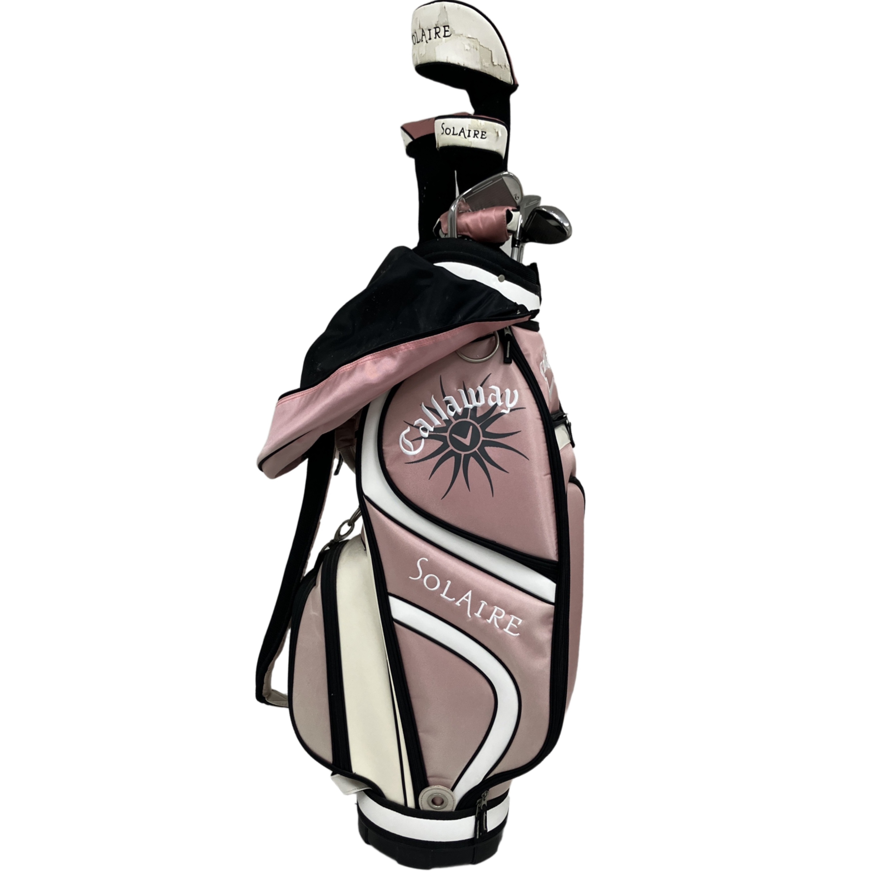 Callaway Solaire 1W 5FW 6HY アイアン 7 /9/S/P パター レディース ゴルフ クラブ 8本 セット キャディバッグ付き 中古