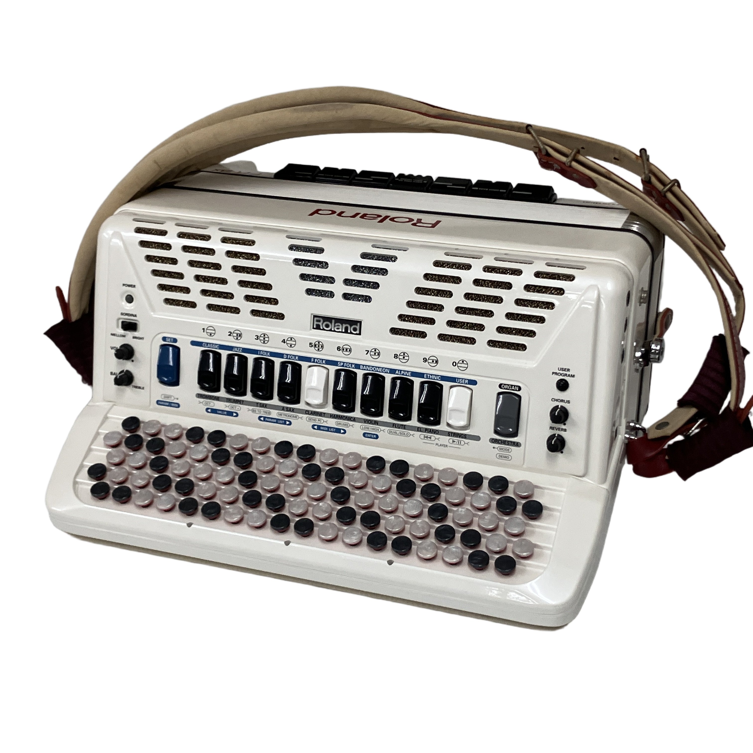ROLAND FR-3XB WH 電子アコーディオン Vアコーディオン 鍵盤楽器 中古 良好