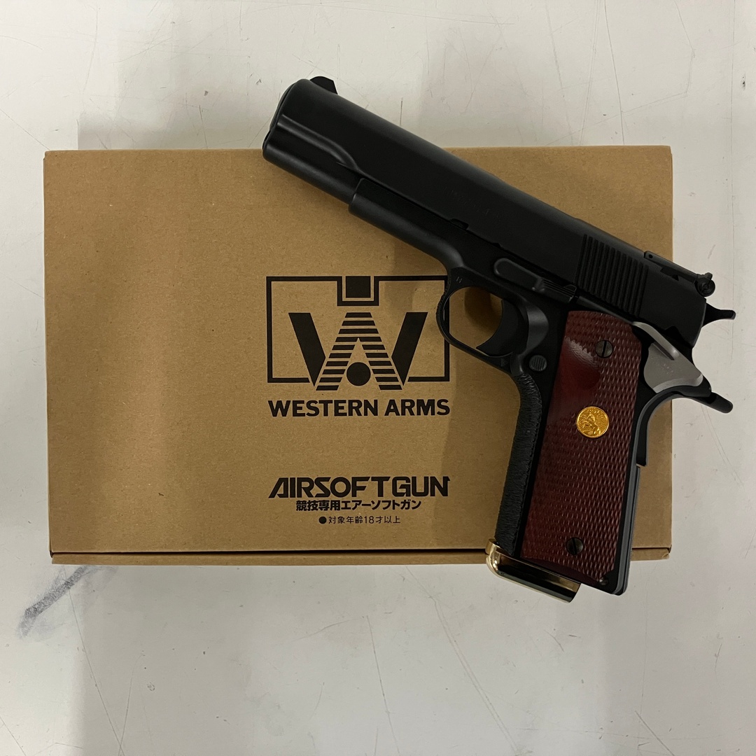 WESTERN ARMS ガスガン ボブチャウ・マットブラックver. ウッドグリップ WA-GMVJ ウエスタンアームズ 良好
