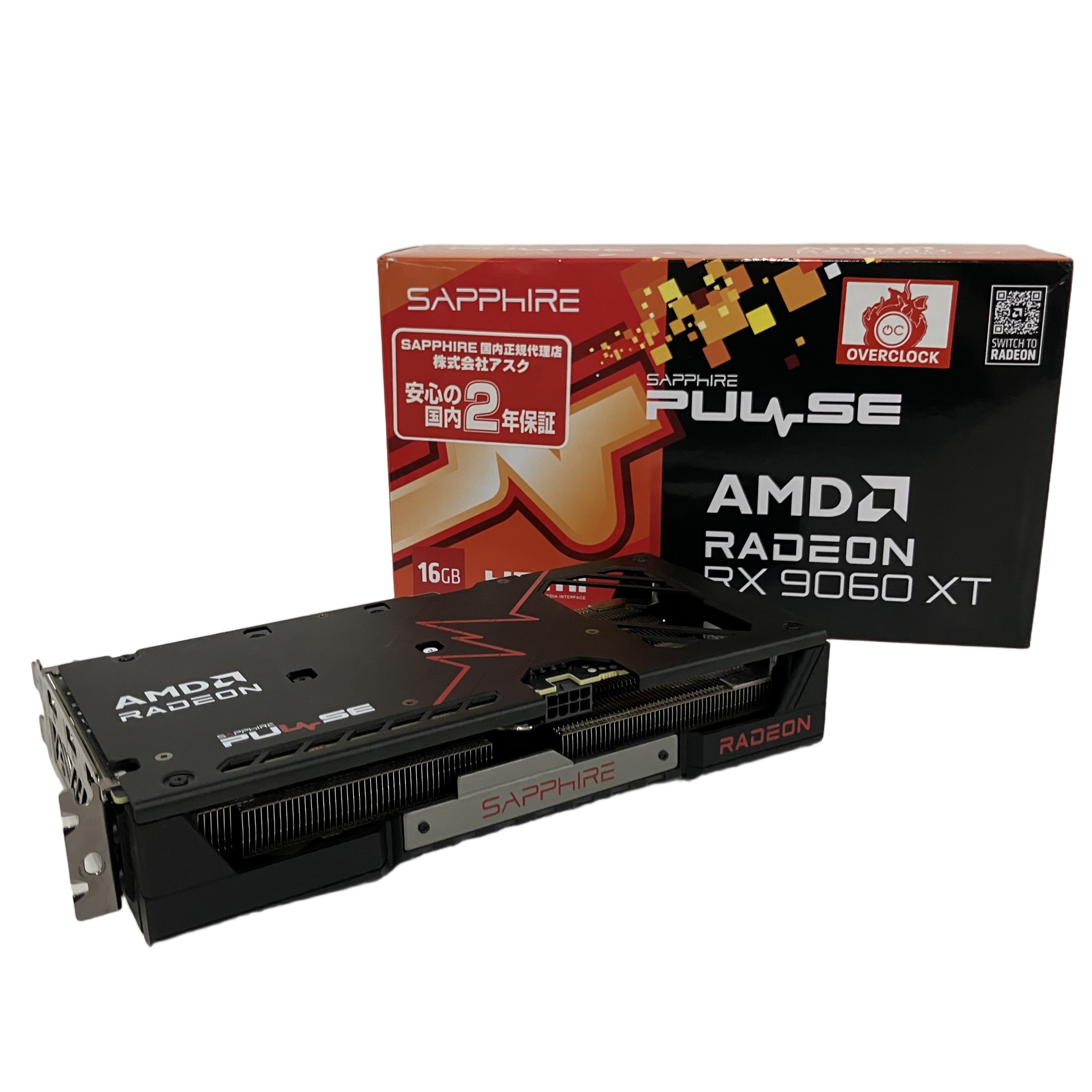 SAPPHIRE PULSE AMD Radeon RX 9060 XT 16GB グラフィックボード PCパーツ 中古