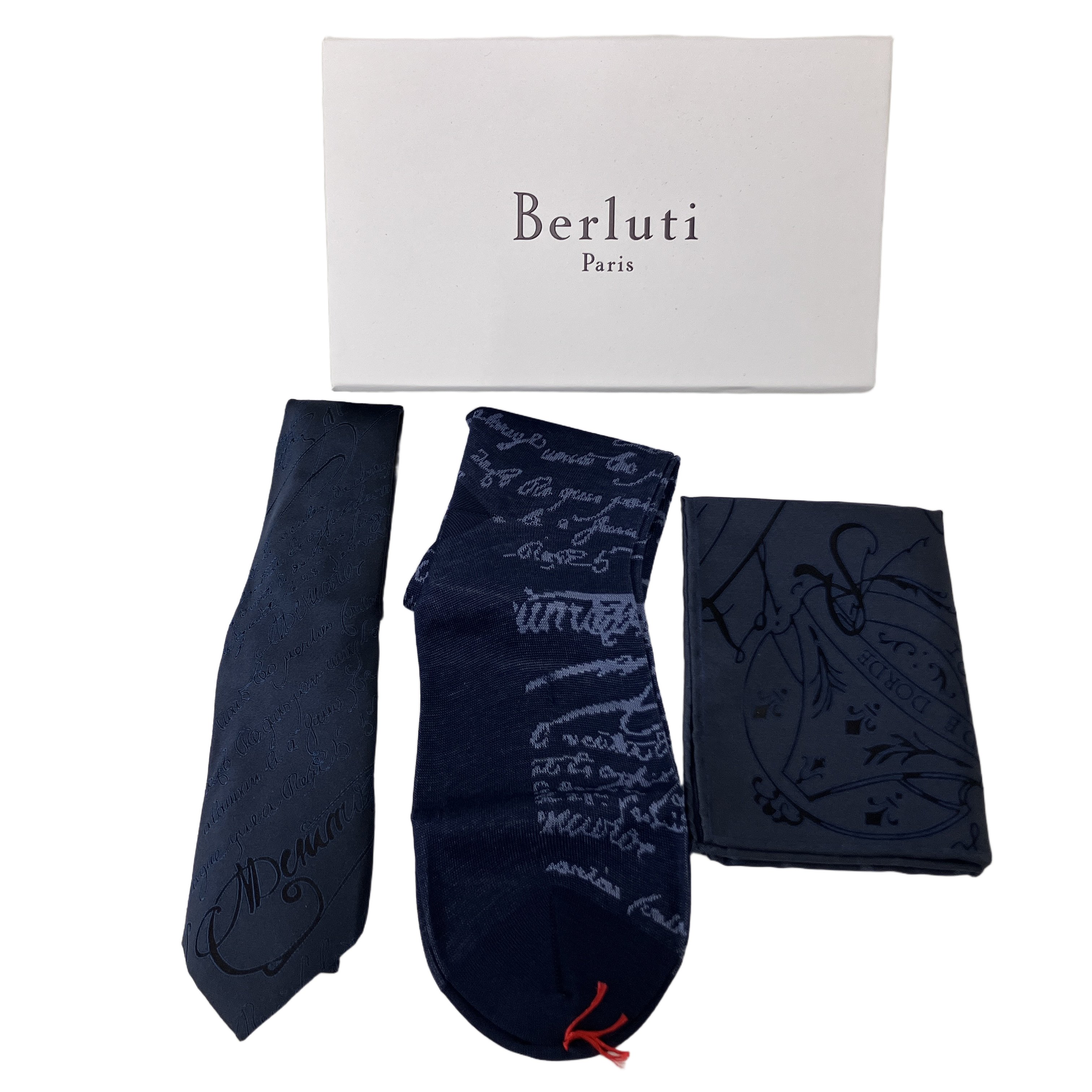 Berluti ベルルッティ ギフトセット ネクタイ ハンカチ 靴下 ソックス 服飾小物 開封 未使用