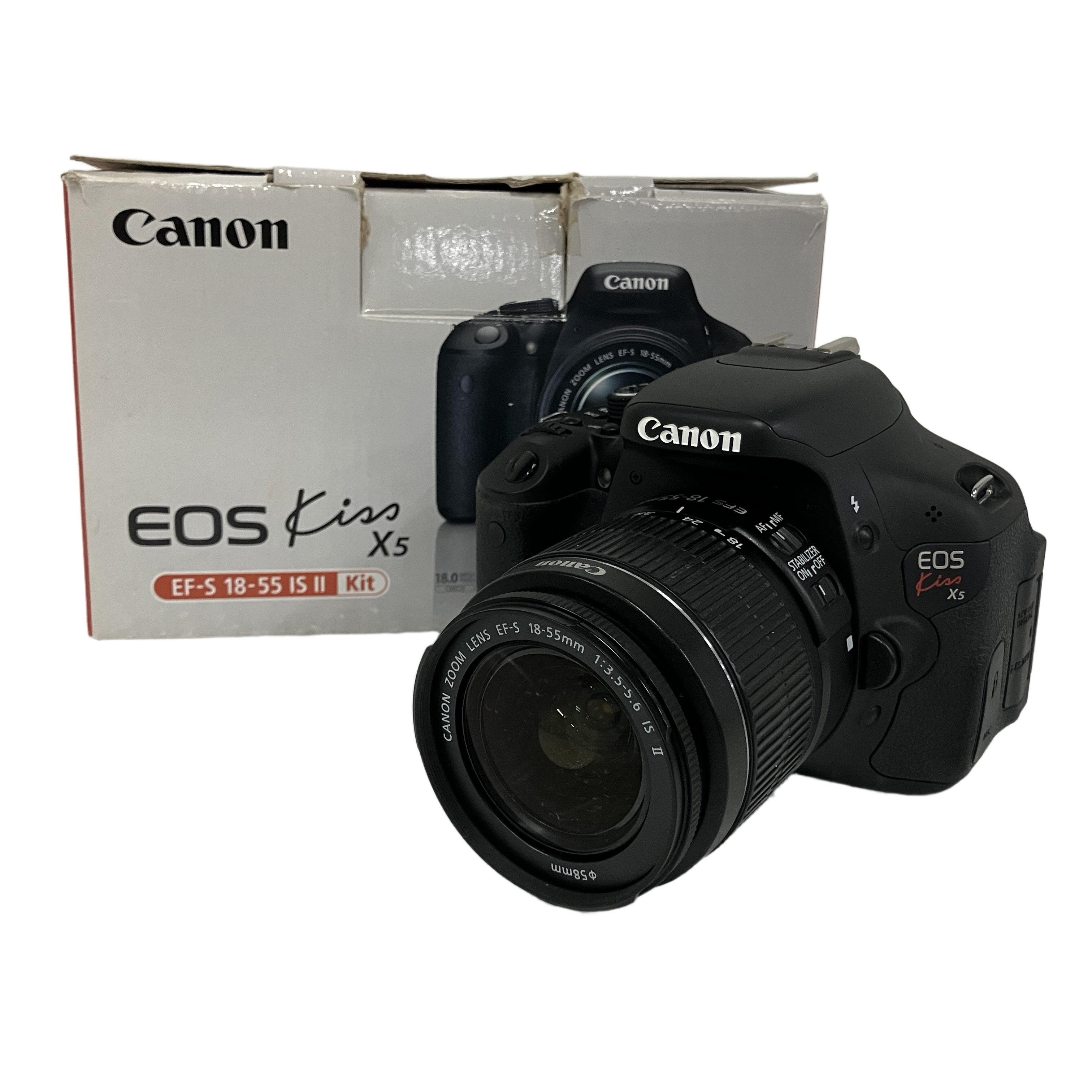 Canon EOS Kiss X5 EF-S 18-55mm IS II レンズキット 一眼レフ キヤノン 中古