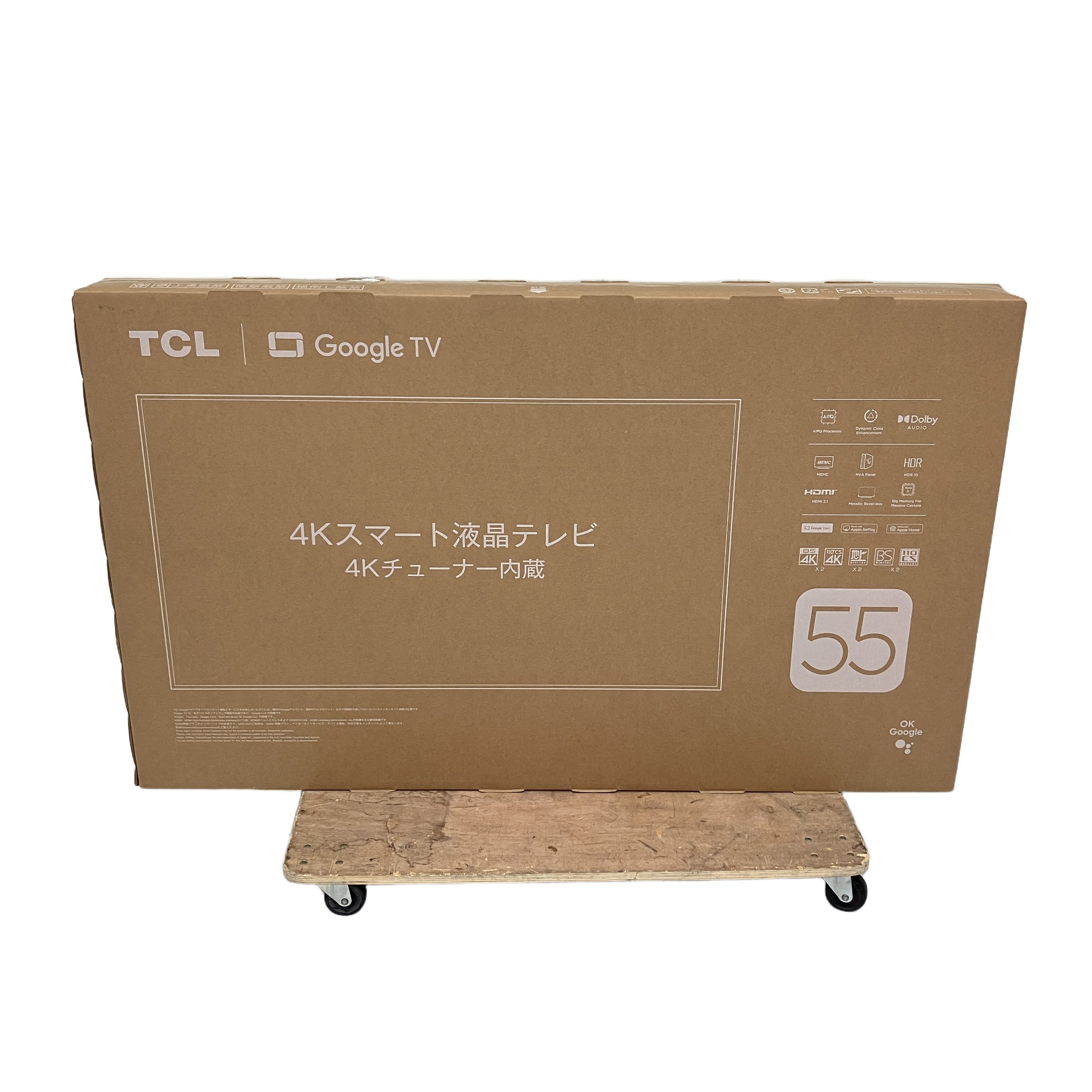 TCL 55P61K 4Kスマート液晶テレビ 4Kチューナー内蔵 55型 テレビ TV 未使用