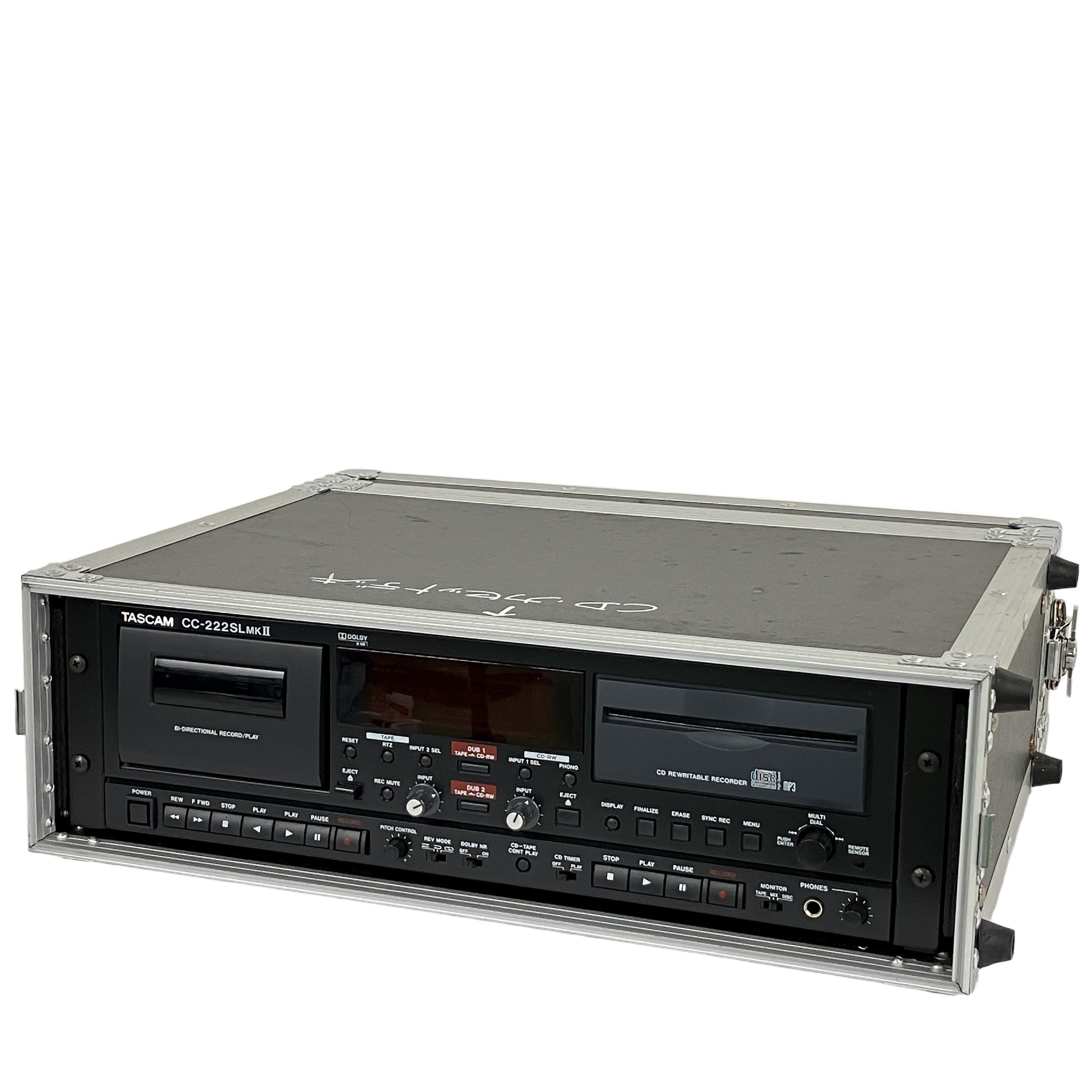 TASCAM CC-222SL MK II 業務用 CDレコーダー/カセットデッキ ケース付 リモコン欠品 中古