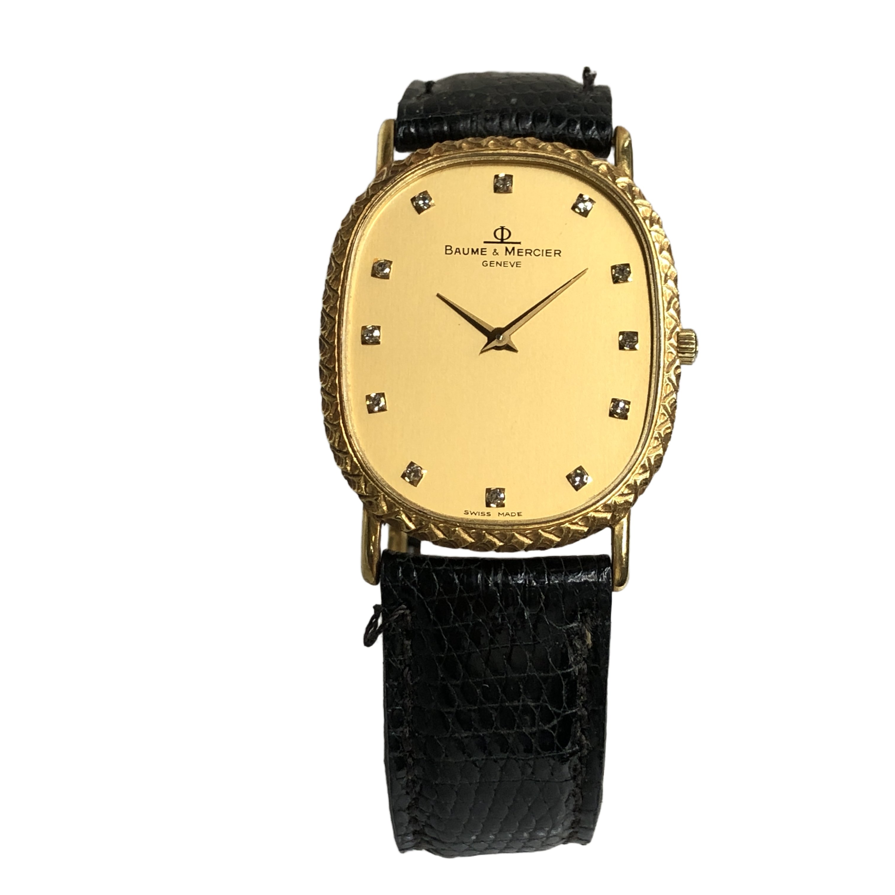 BAUME&MERCIER ボームアンドメルシ Geneve 18K 刻印 クォーツ/QZ レディース 腕時計 18金 ゴールド文字盤