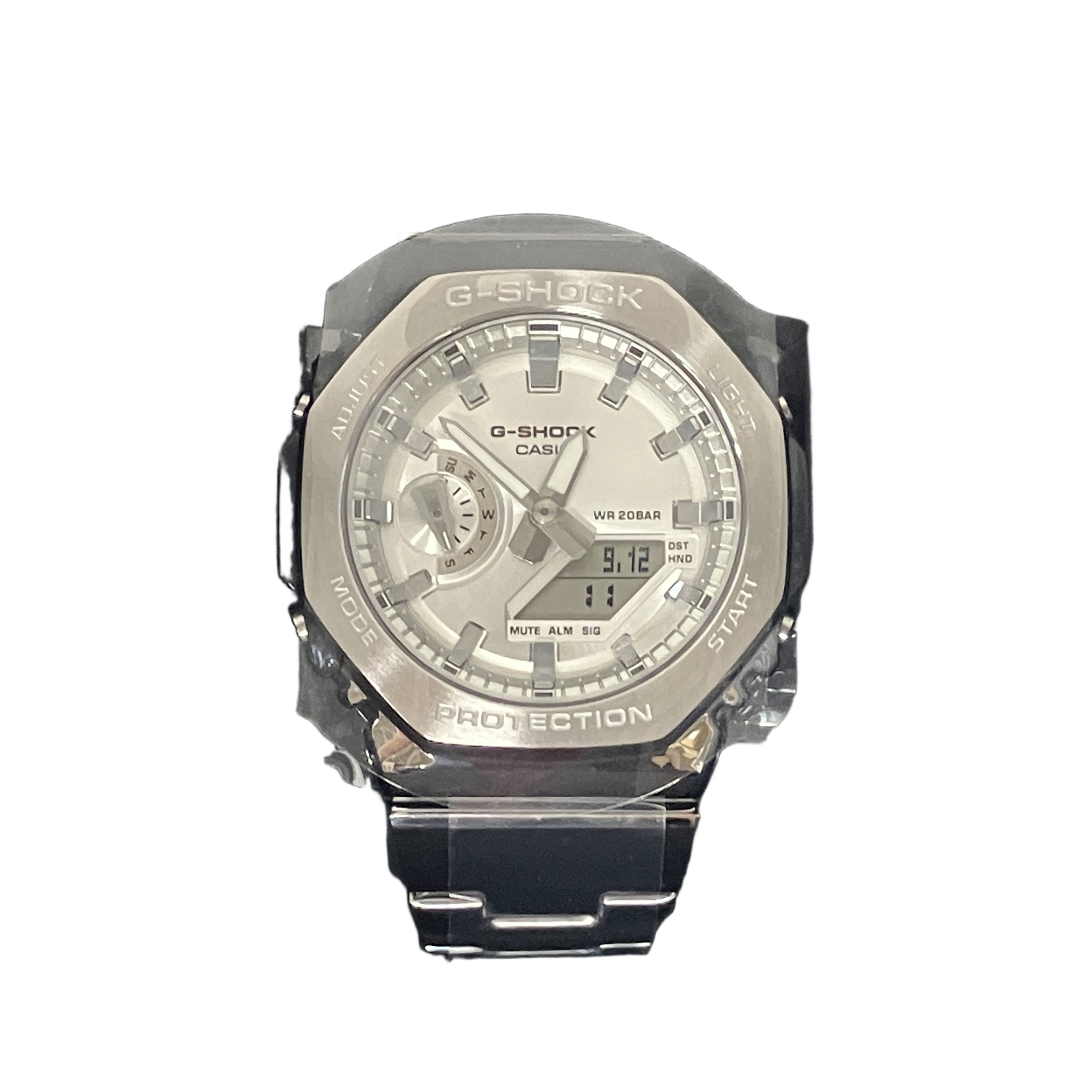 CASIO G-SHOCK GM-2110D 5611 クォーツ QZ シルバー文字盤 腕時計 未使用