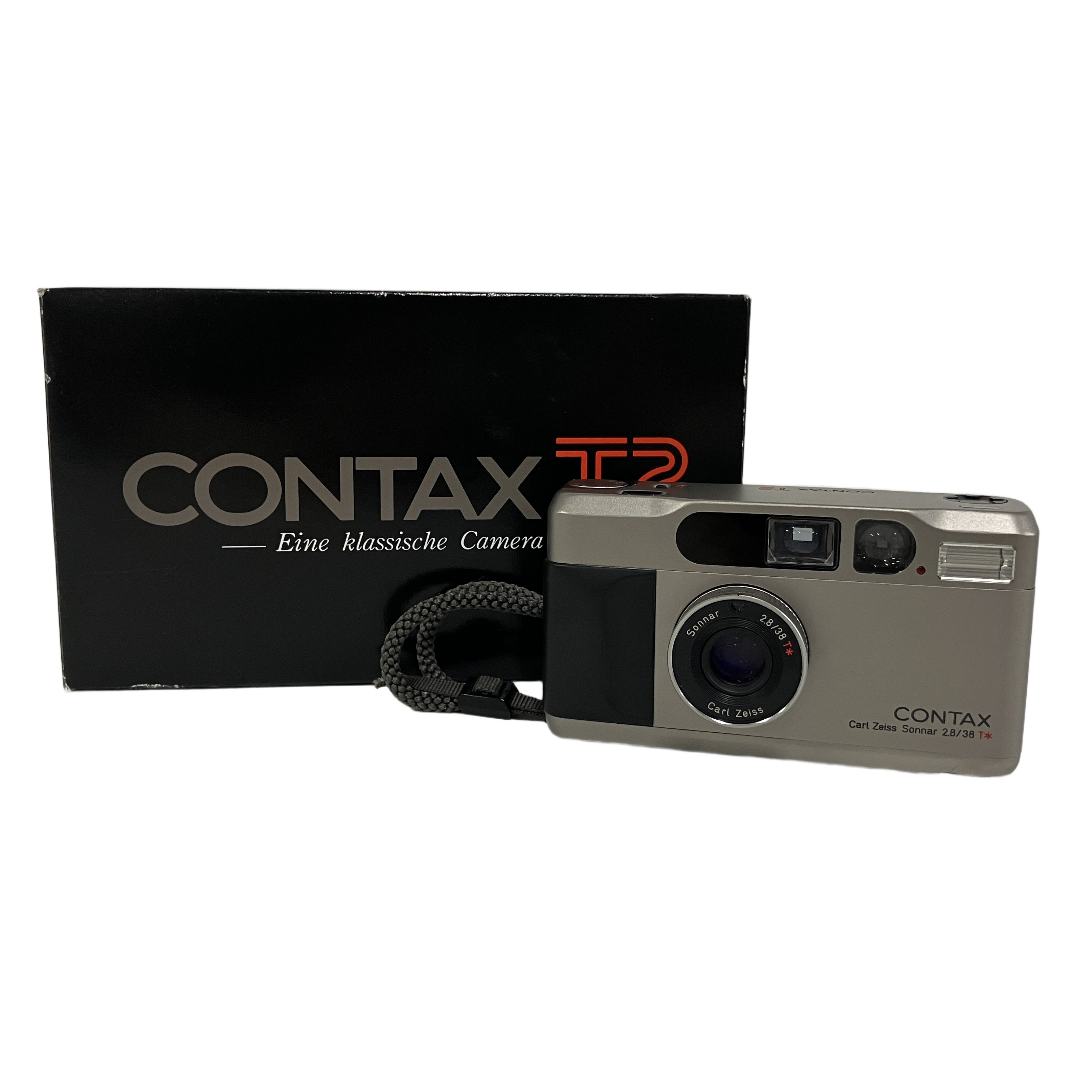 CONTAX コンタックス T2 コンパクト フィルム カメラ チタンシルバー 中古 良好