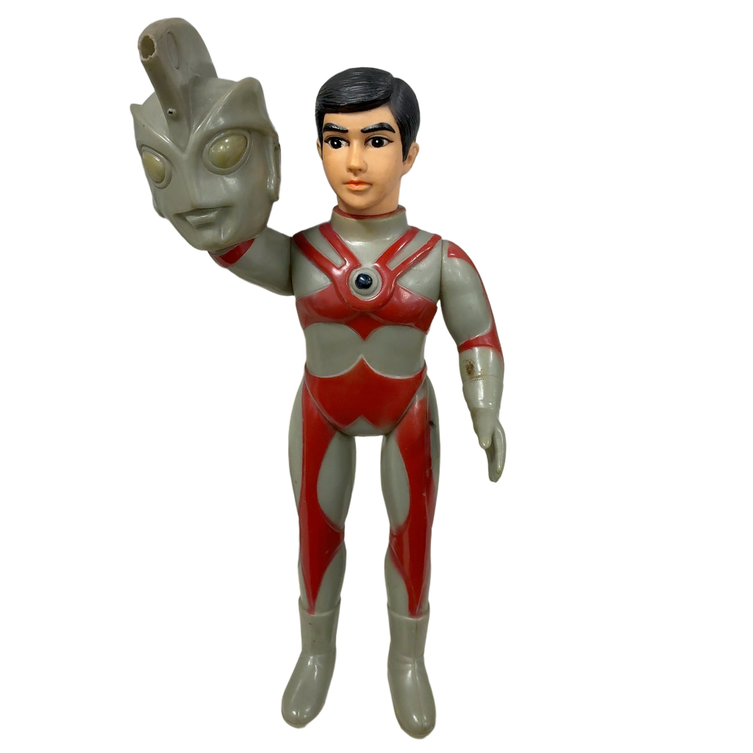 ブルマァク 当時物 レトロ ウルトラマン エース 面取れ 円谷プロ ソフビ 中古