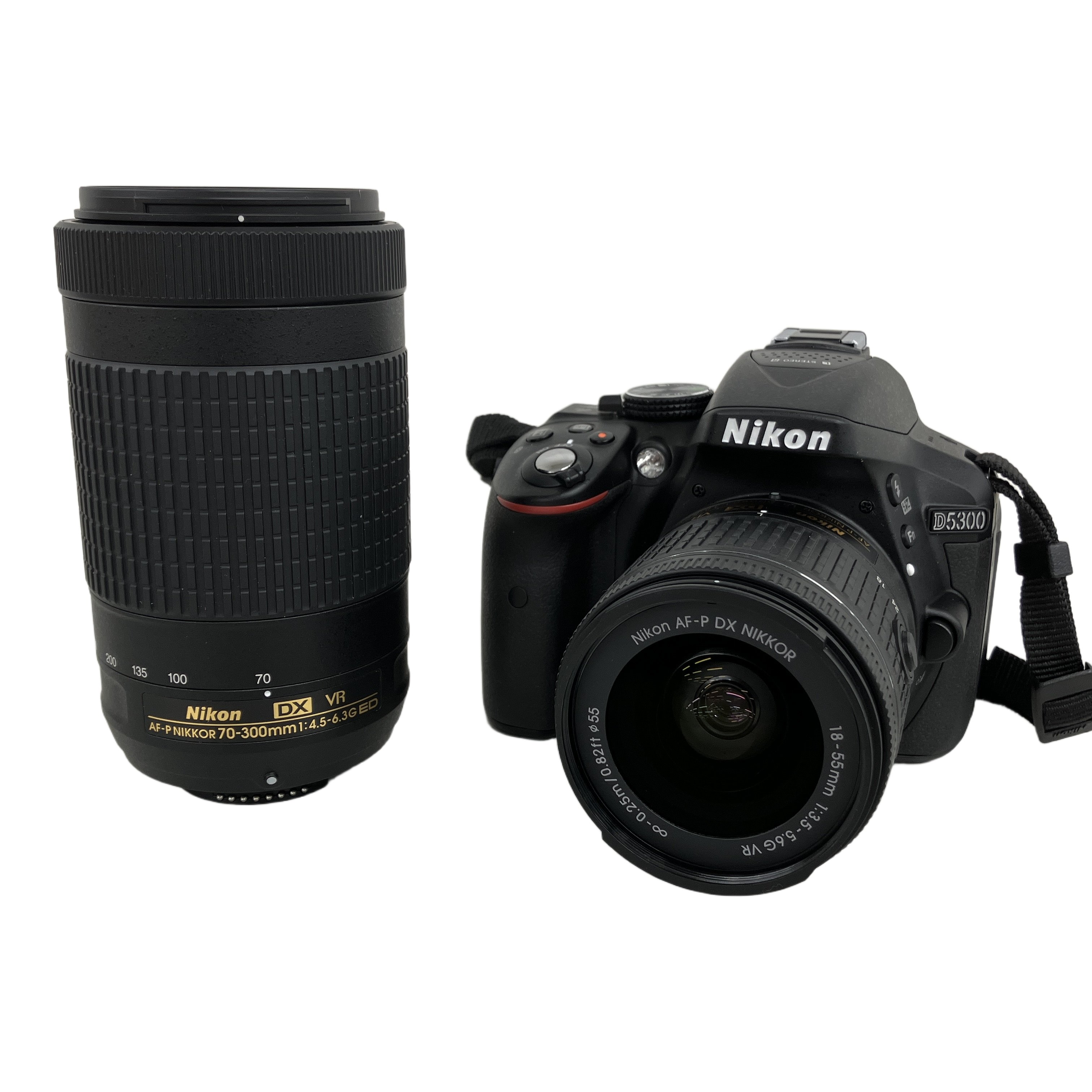 Nikon D5300 18-55mm F3.5-5.6G VR 70-300mm 1:4.5-6.3G ED VR ダブルズームキット ニコン 中古 良好