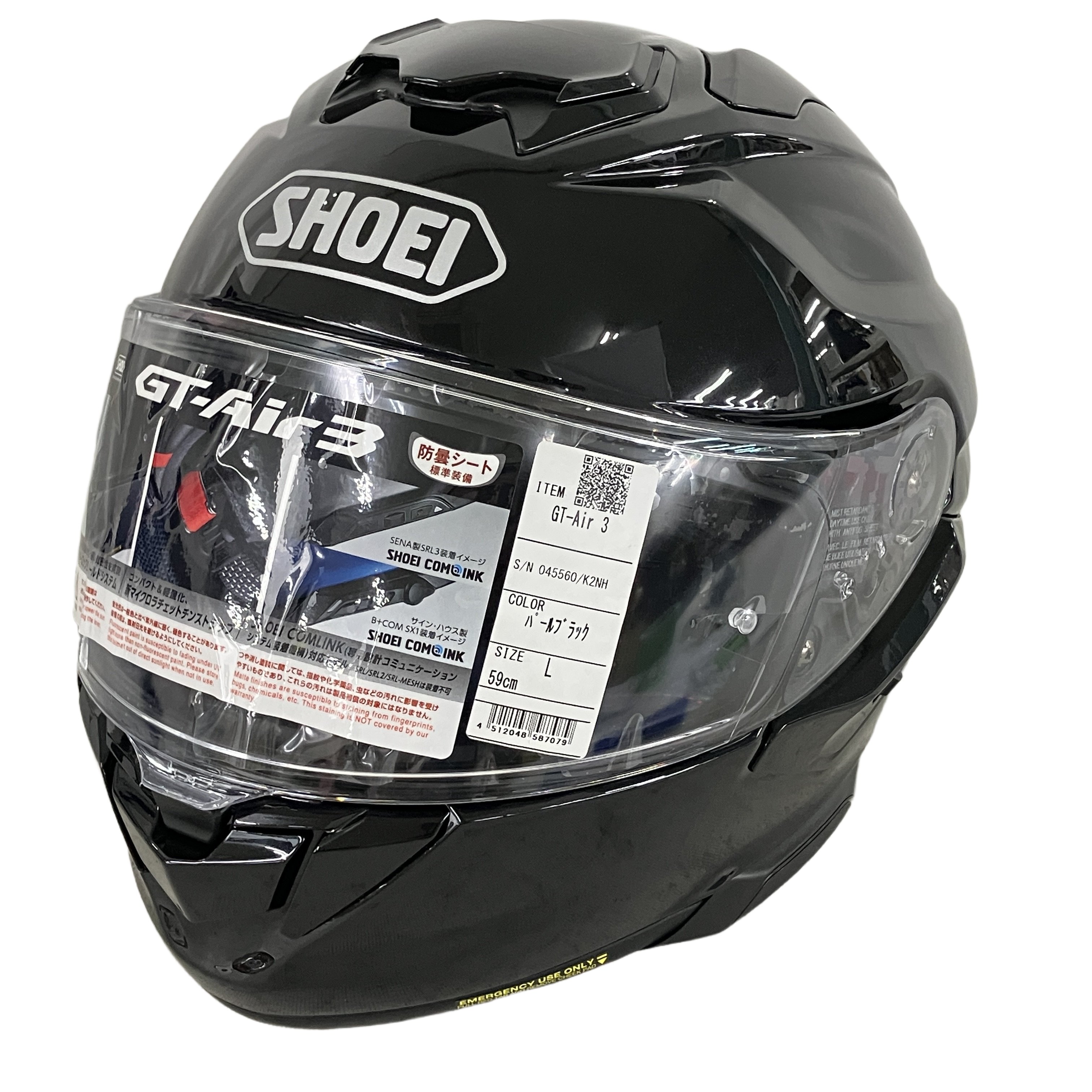 SHOEI GT-Air 3 59cm Lサイズ 2024年製 パールブラック フルフェイスヘルメット バイク用品 ショウエイ 中古 美品